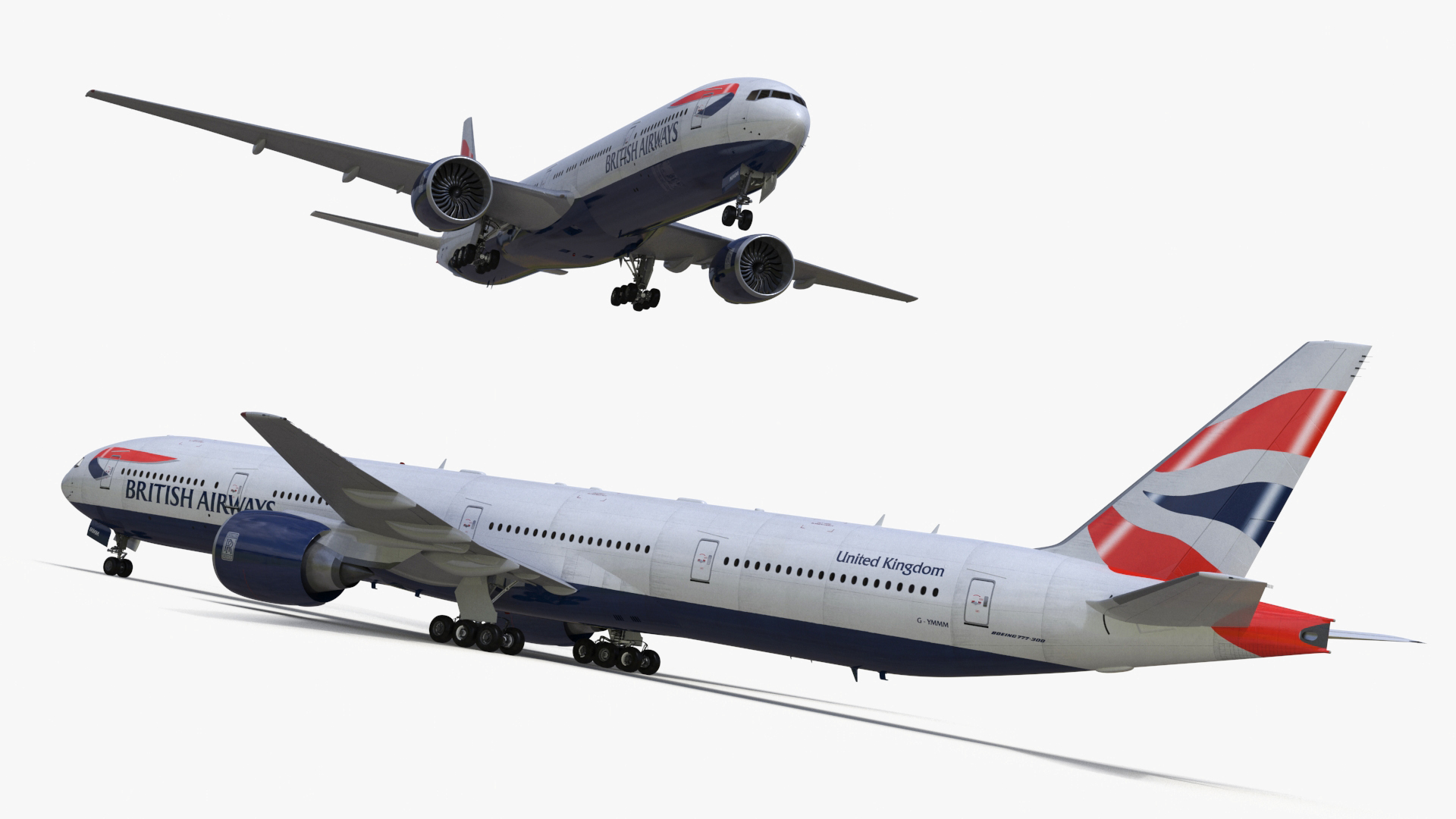 3D British Airways Boeing 777