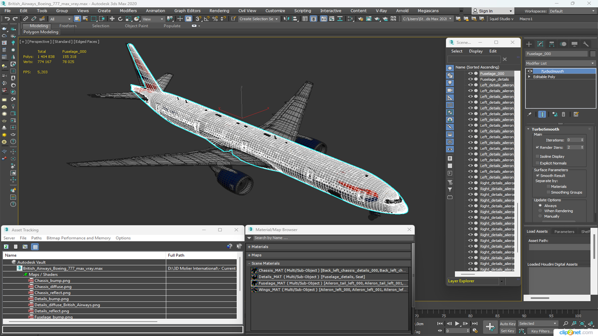 3D British Airways Boeing 777