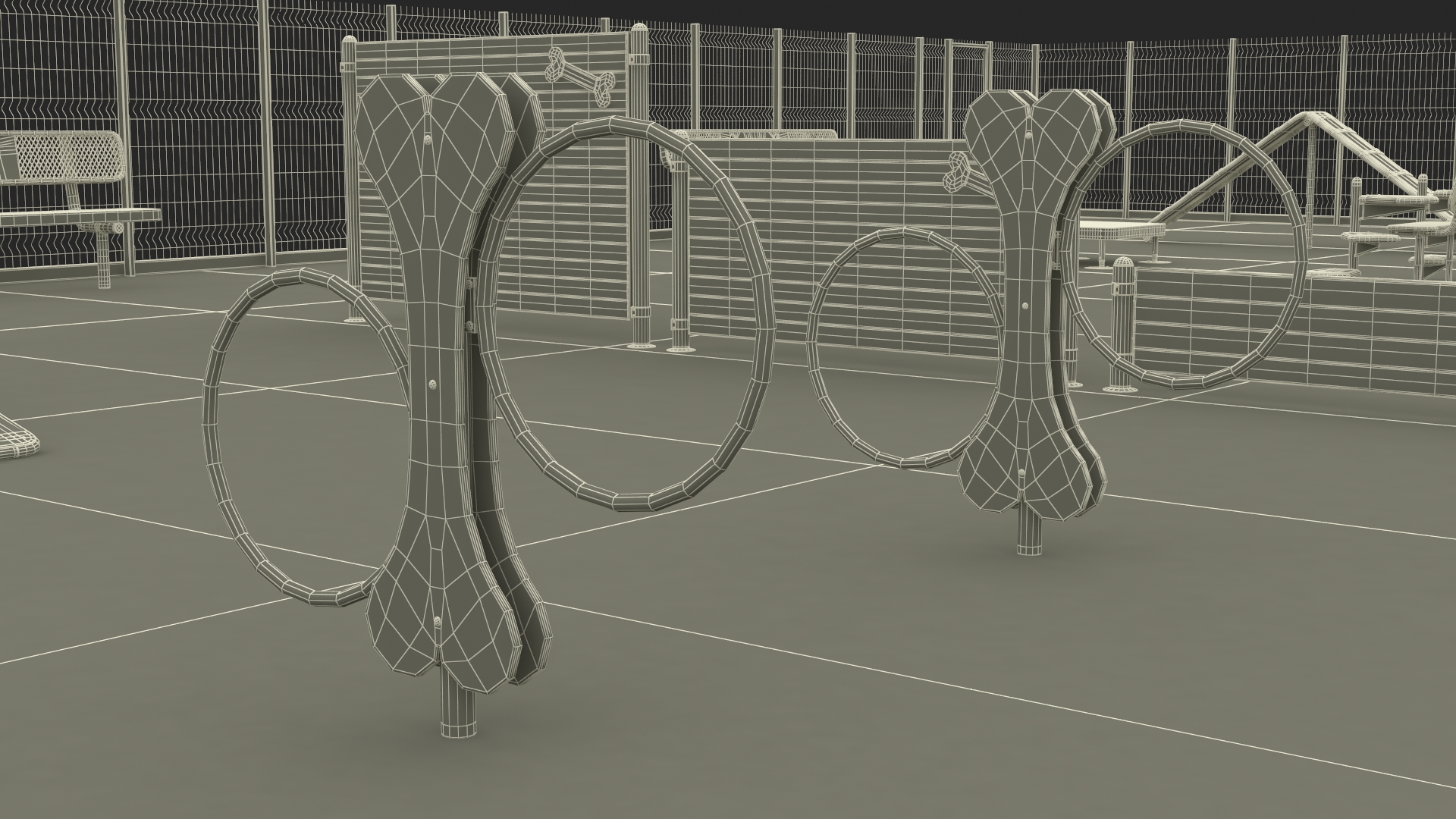 Dog Park Playground 3D model