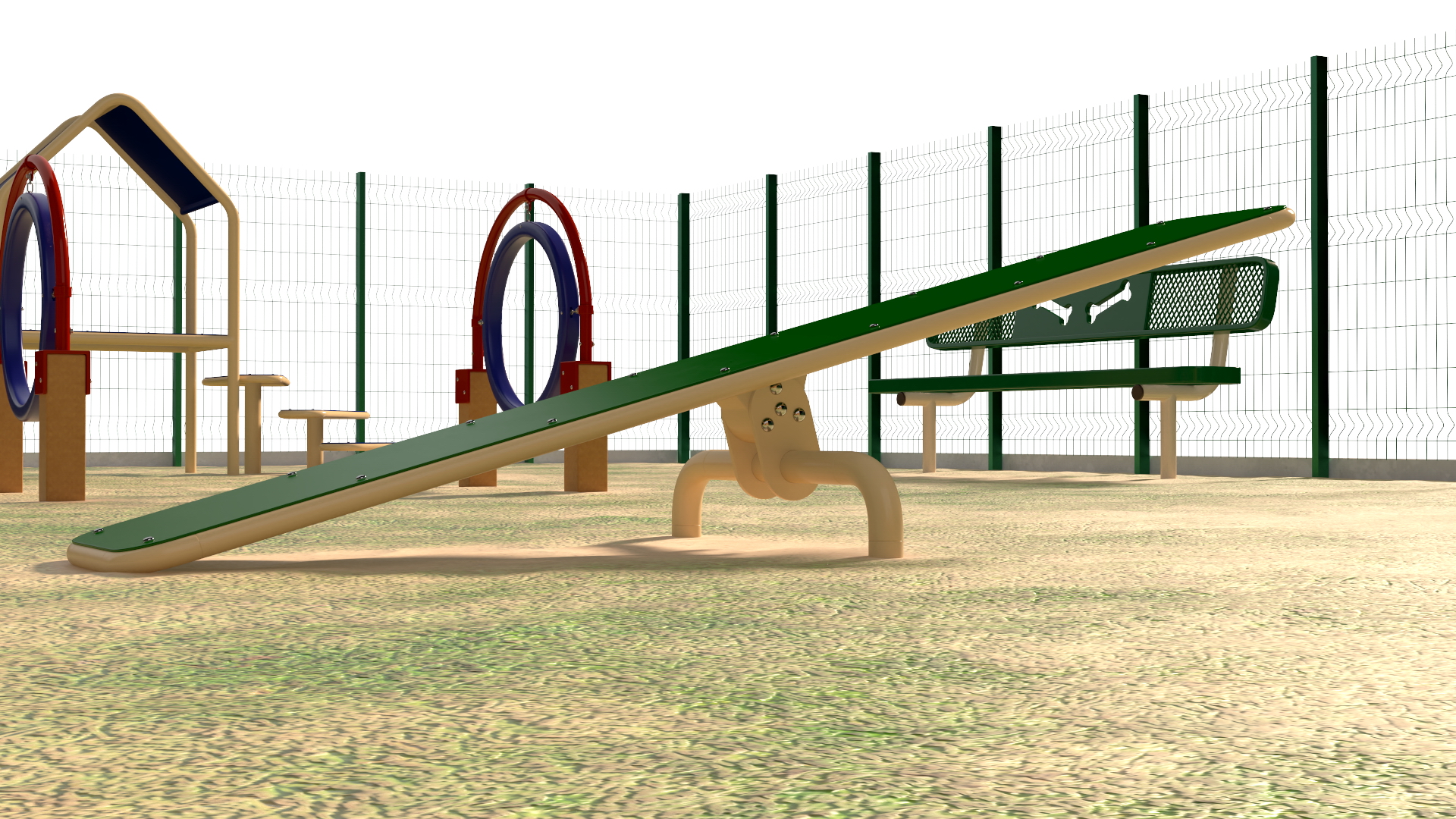 Dog Park Playground 3D model