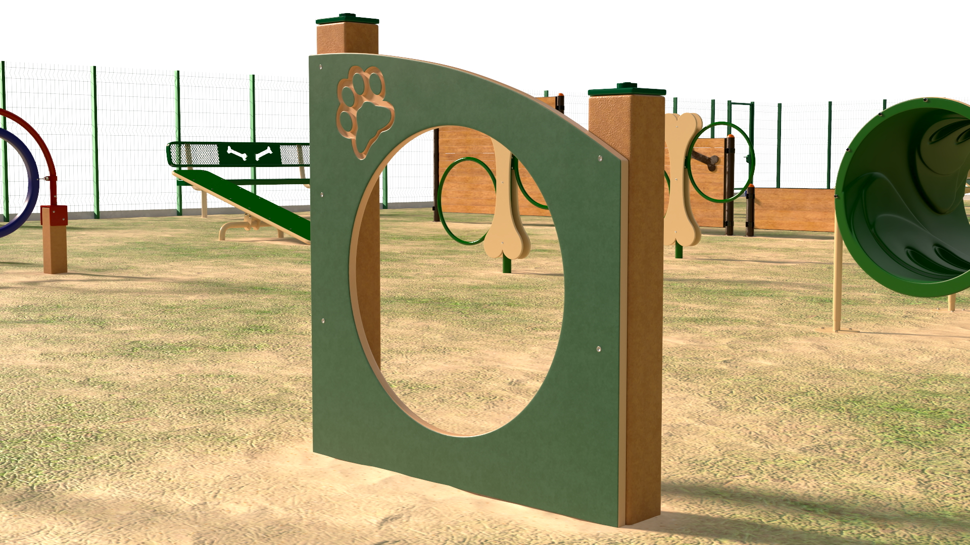 Dog Park Playground 3D model