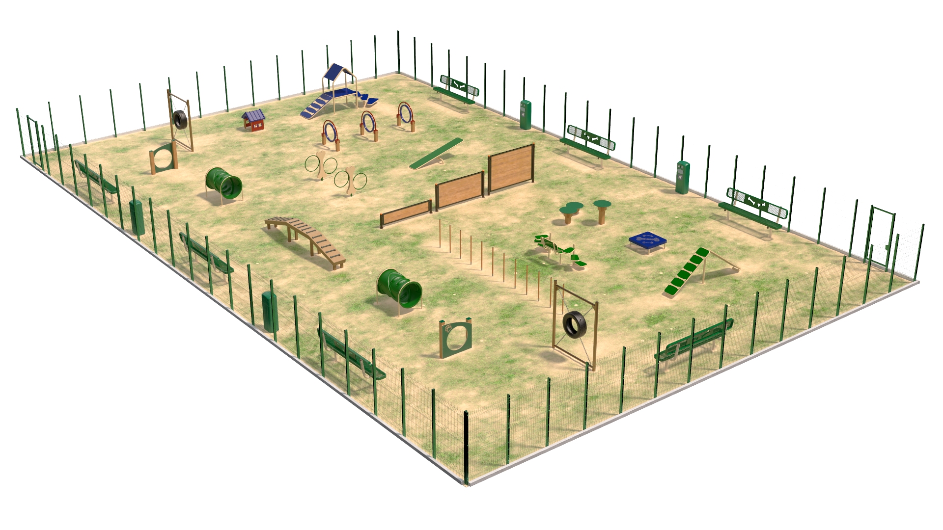 Dog Park Playground 3D model