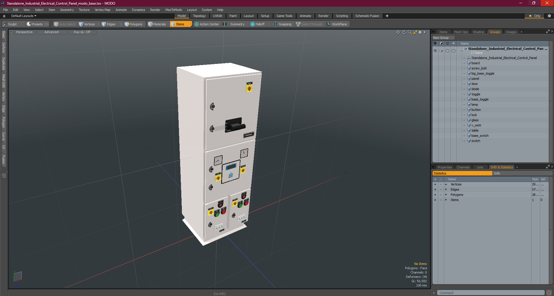 3D Standalone Industrial Electrical Control Panel