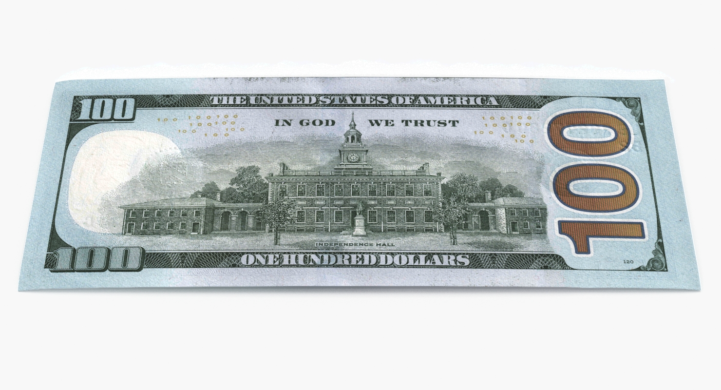 New 100 Dollar Bill 3D model