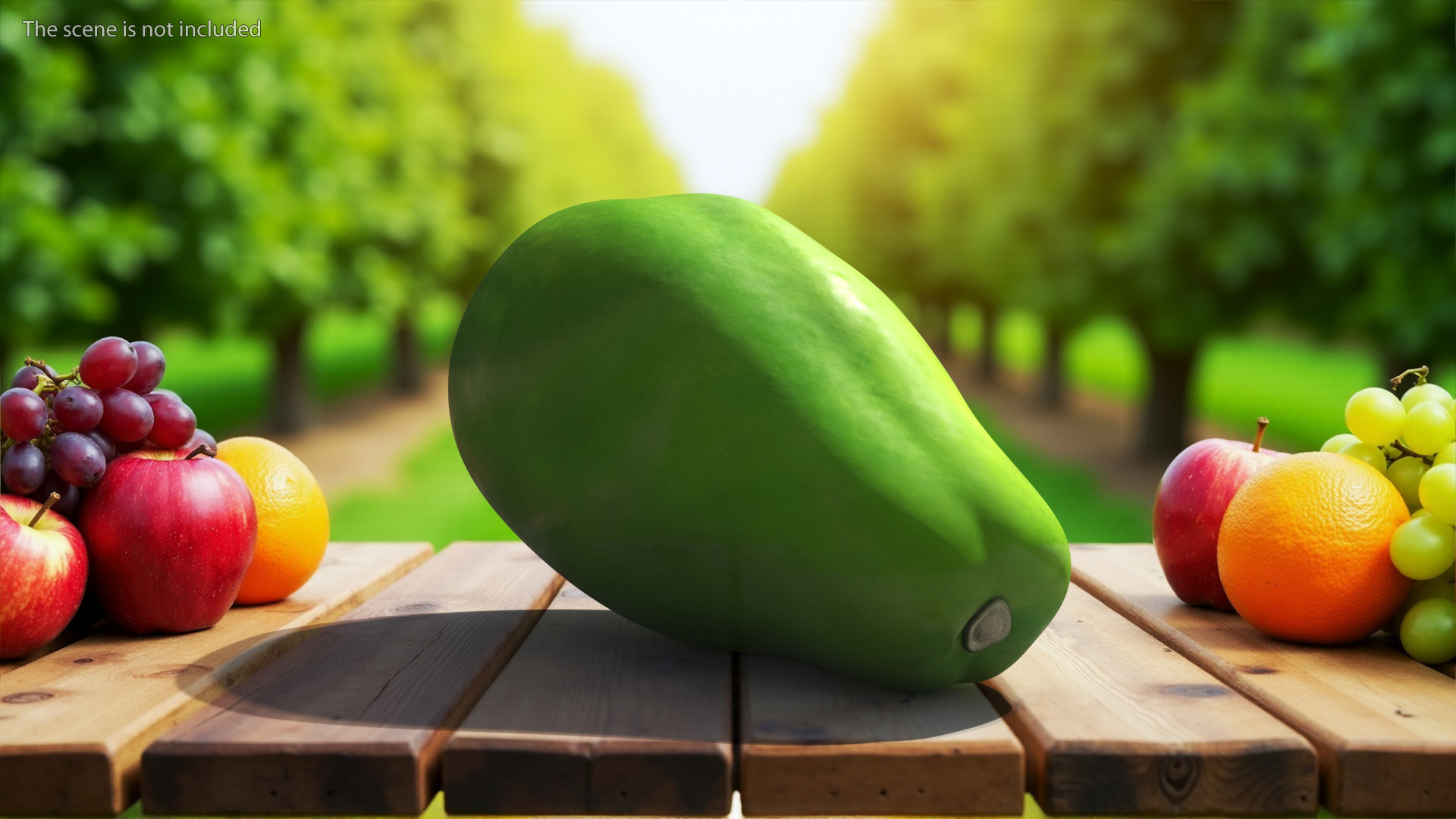 Papaw Fruit Green 3D