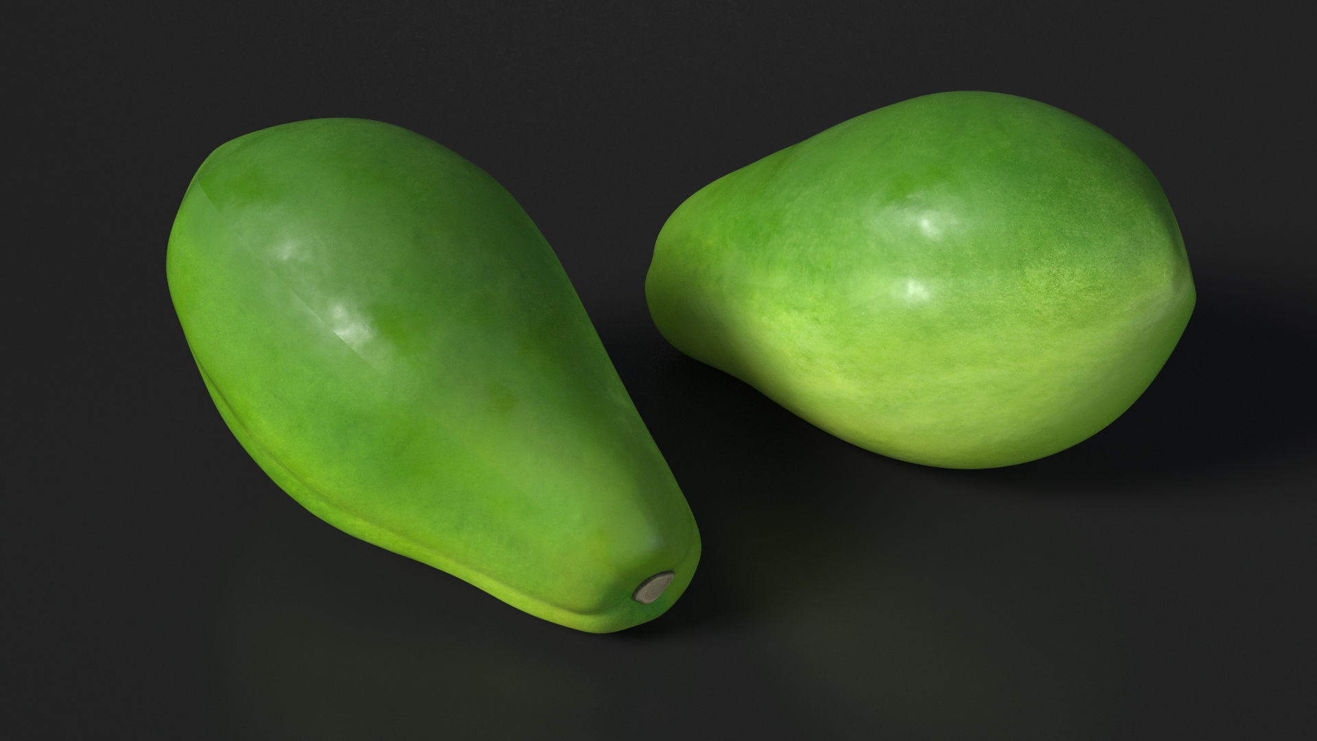 Papaw Fruit Green 3D