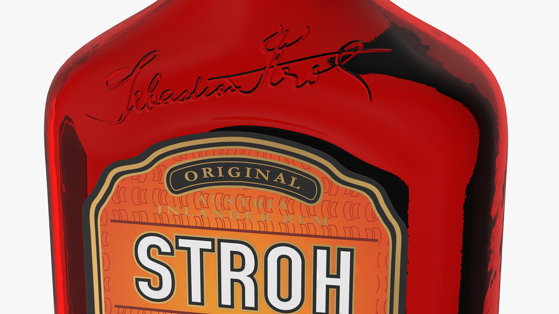 3D Stroh 60 Austrian Rum Bottle model