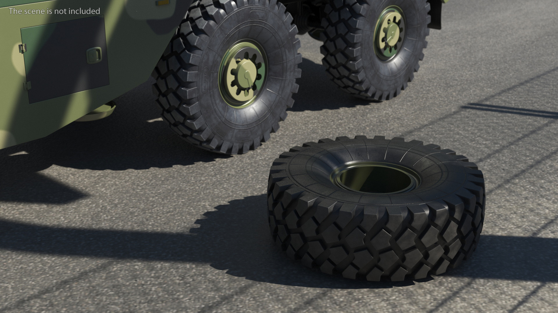 Rim Tire for Military Machine 3D model