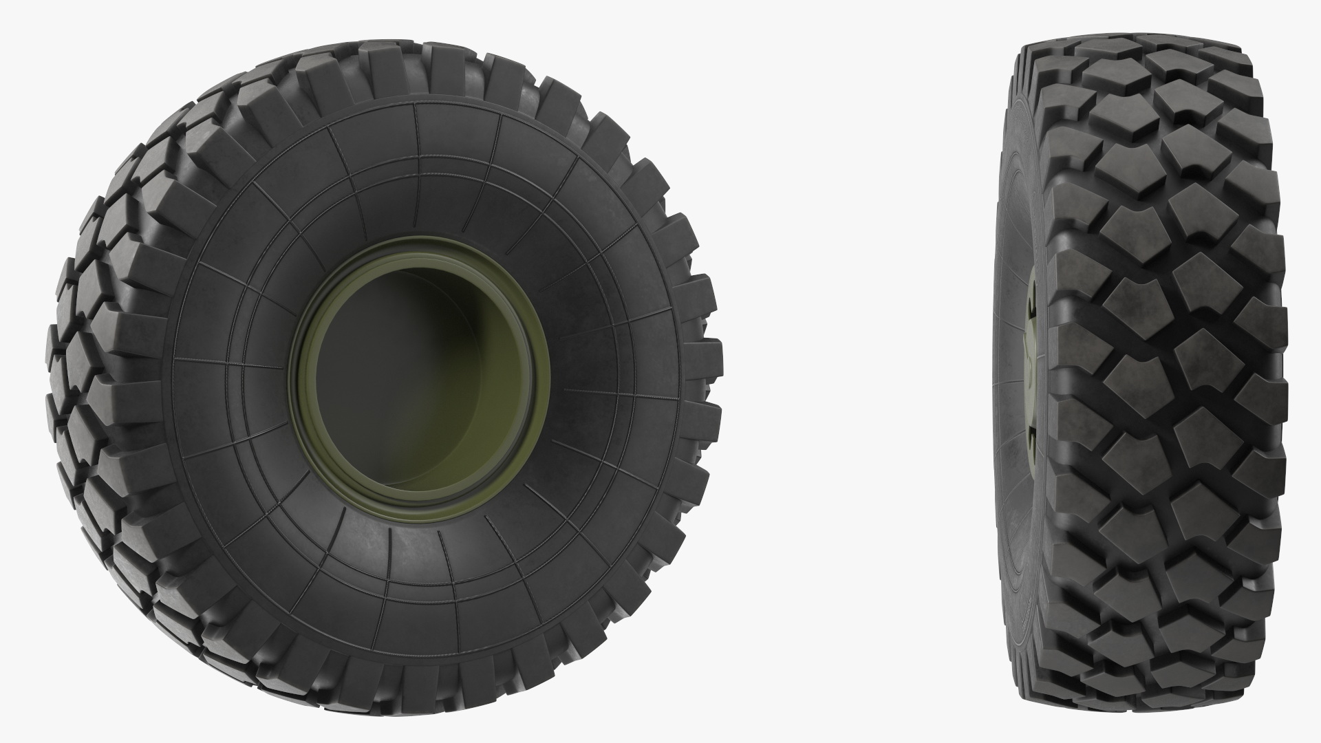 Rim Tire for Military Machine 3D model