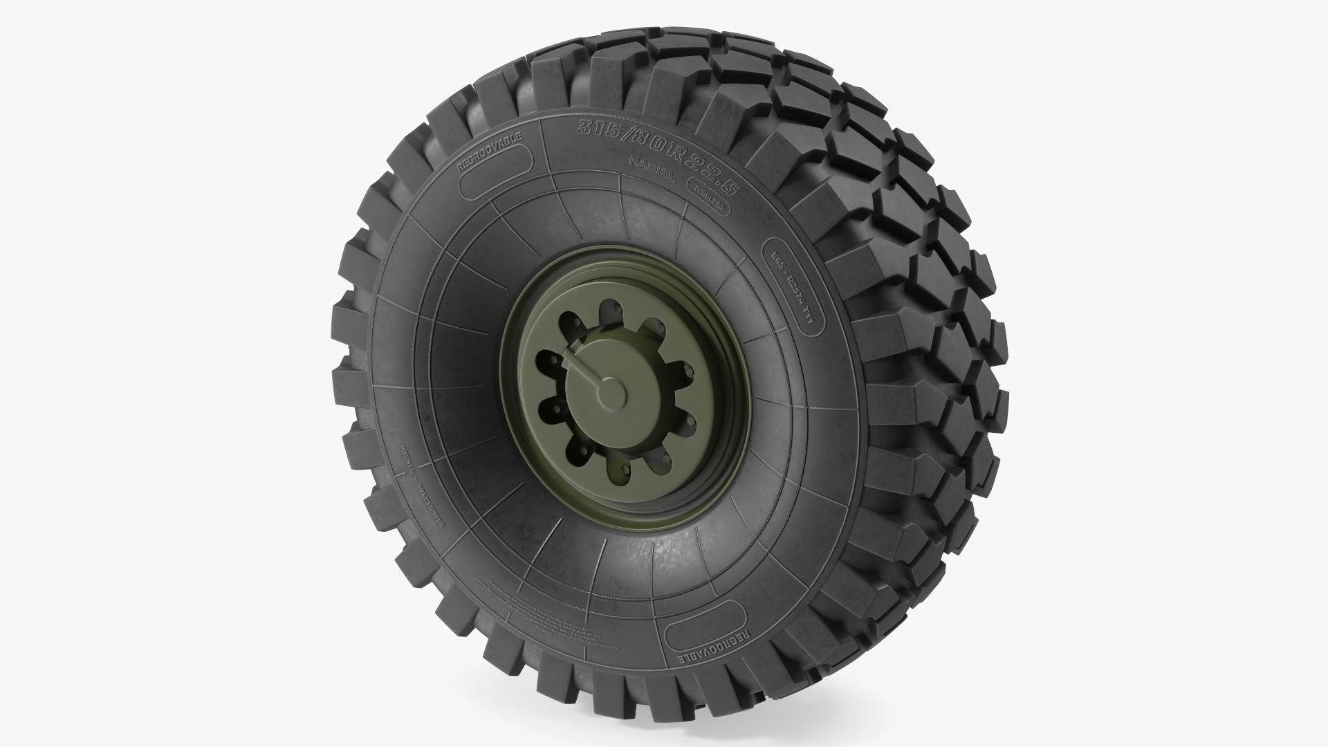 Rim Tire for Military Machine 3D model