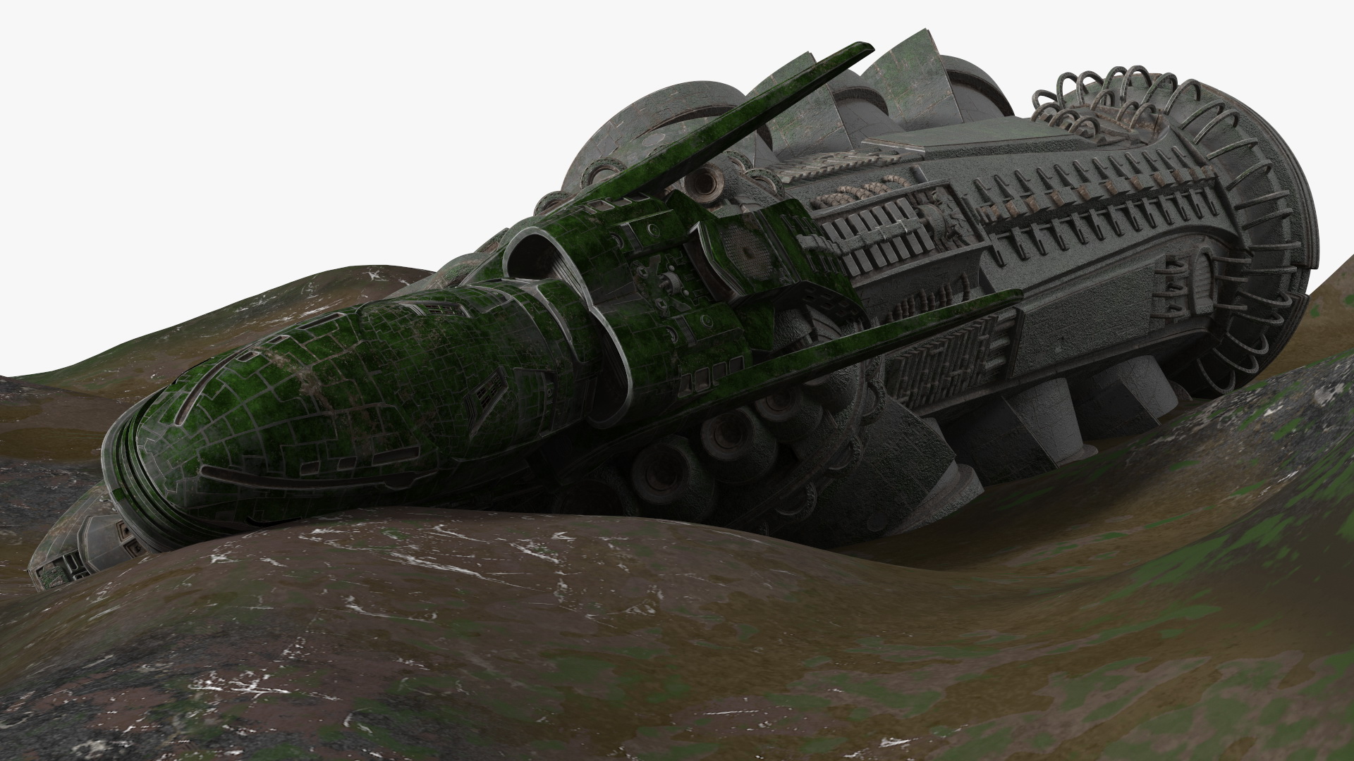 UFO Spaceship Crash Site 3D model