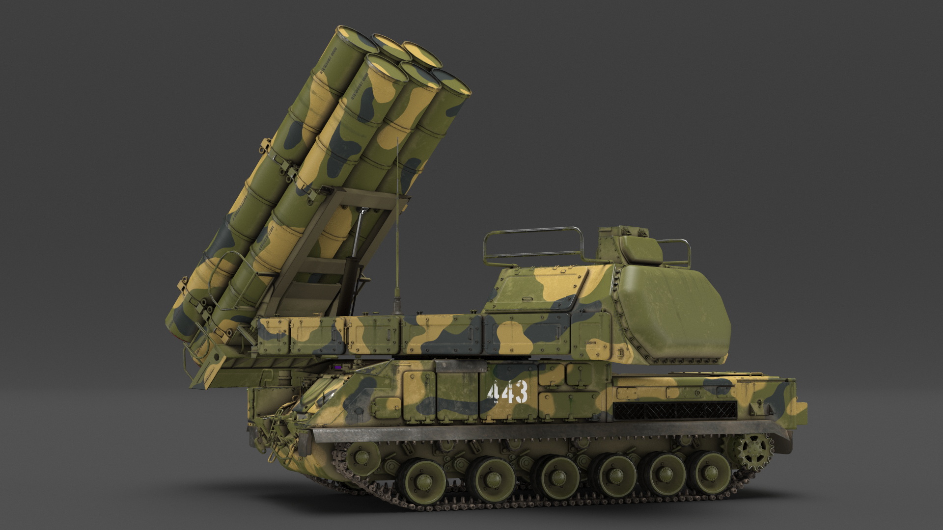 9K317M Buk M3 Russian Missile System Battle Position 3D