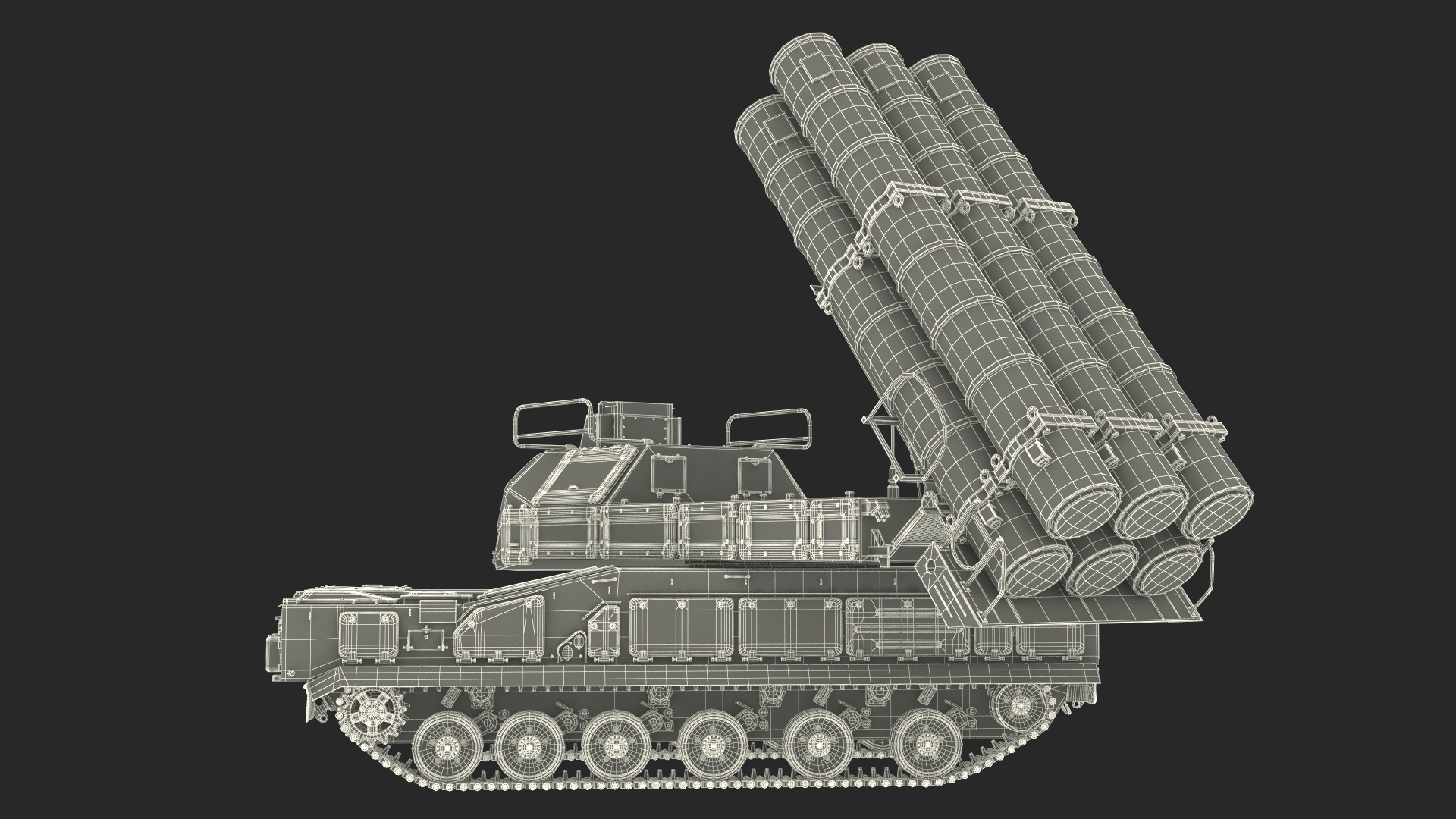 9K317M Buk M3 Russian Missile System Battle Position 3D