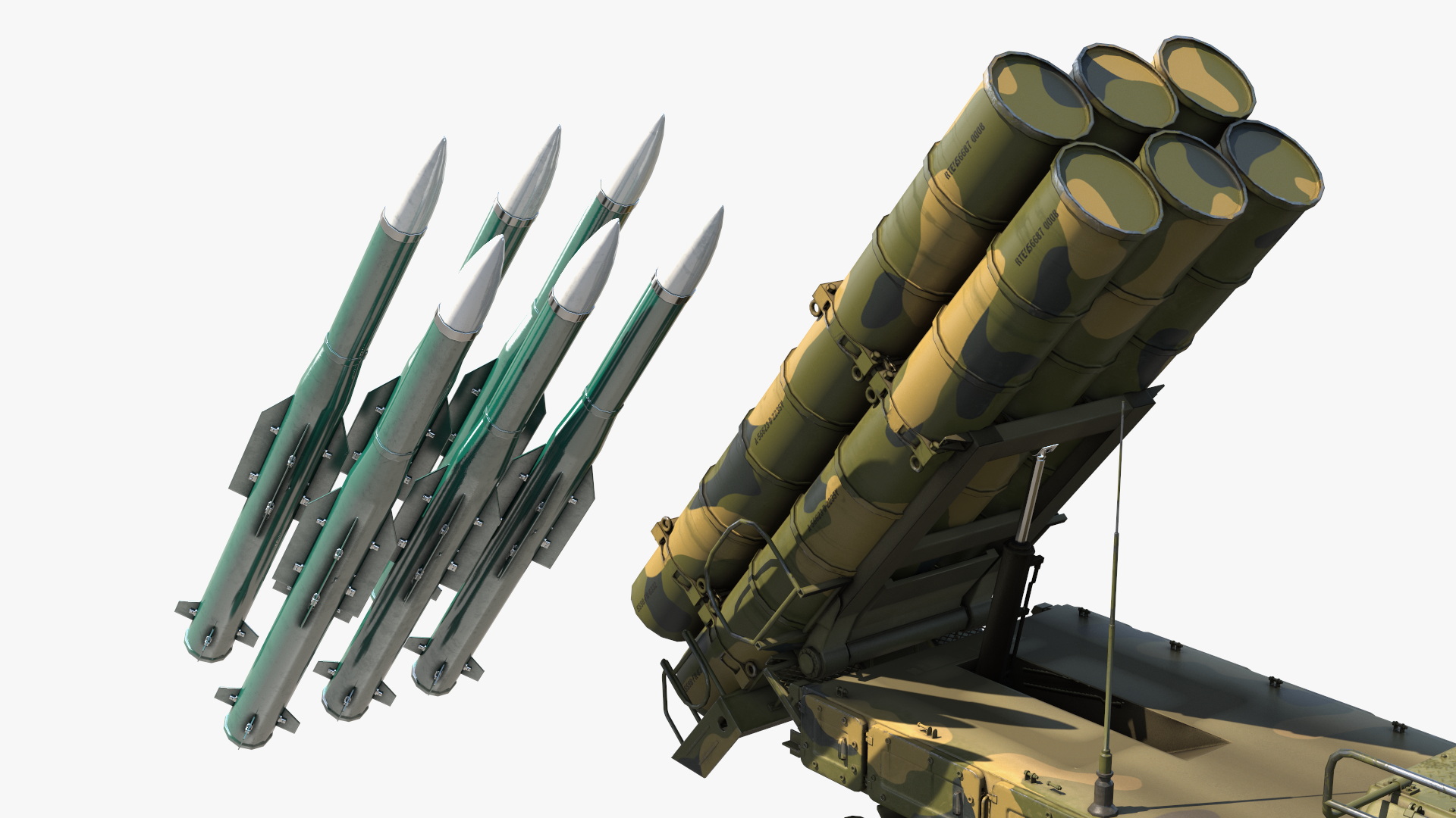 9K317M Buk M3 Russian Missile System Battle Position 3D