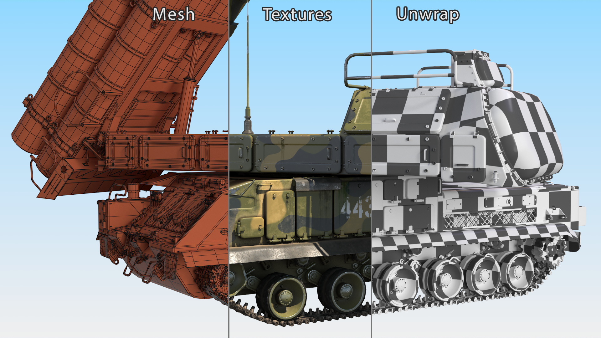 9K317M Buk M3 Russian Missile System Battle Position 3D