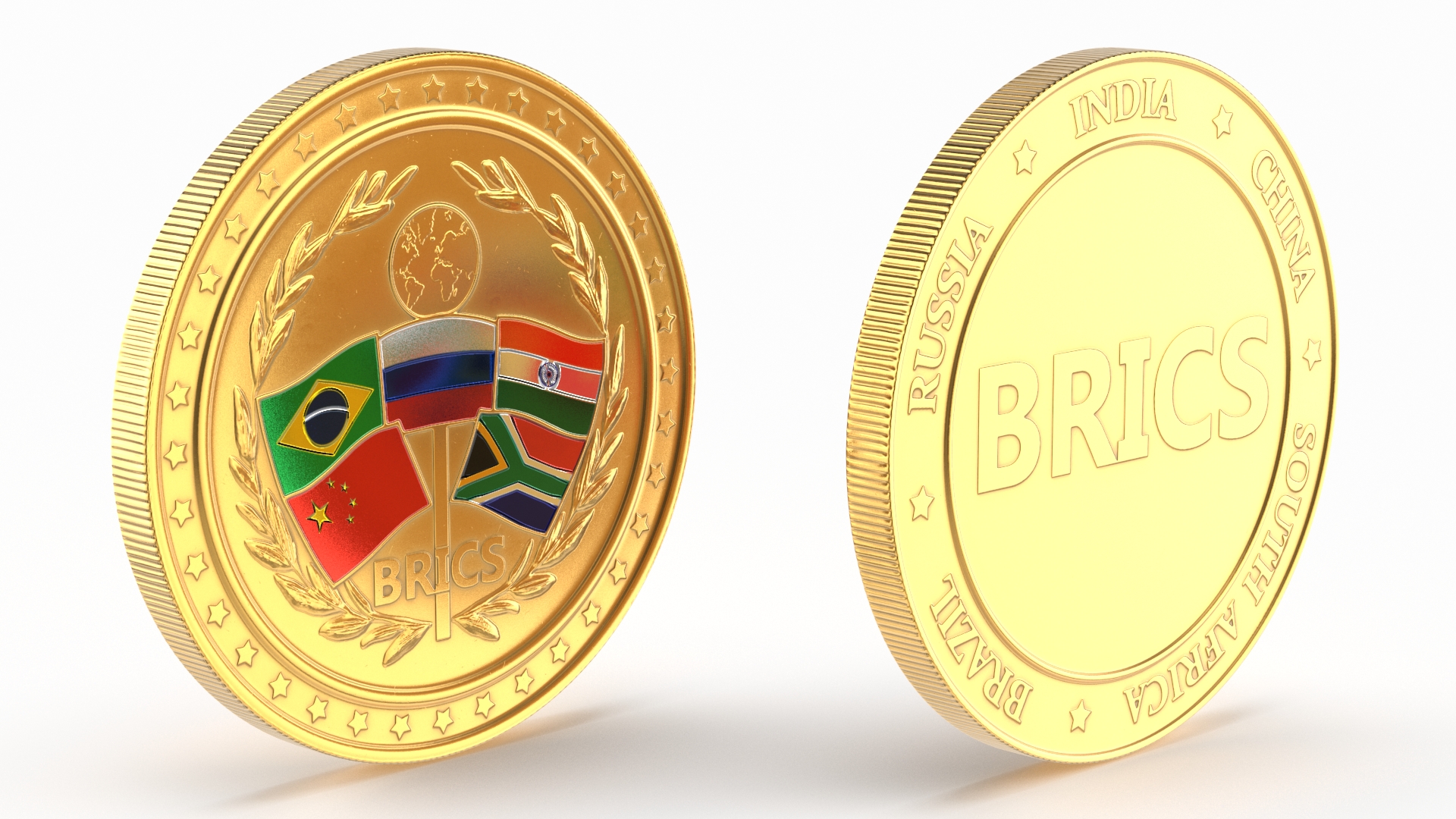 3D model BRICS Coin Gold