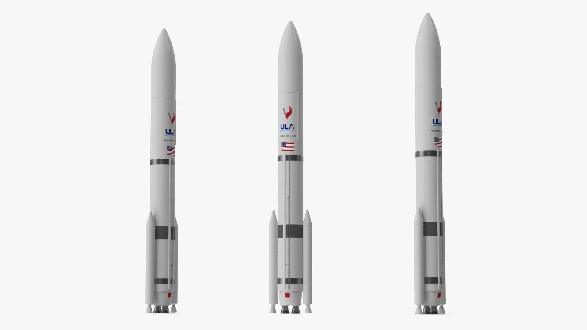 3D model Vulcan Centaur Rocket with Two Solid Boosters