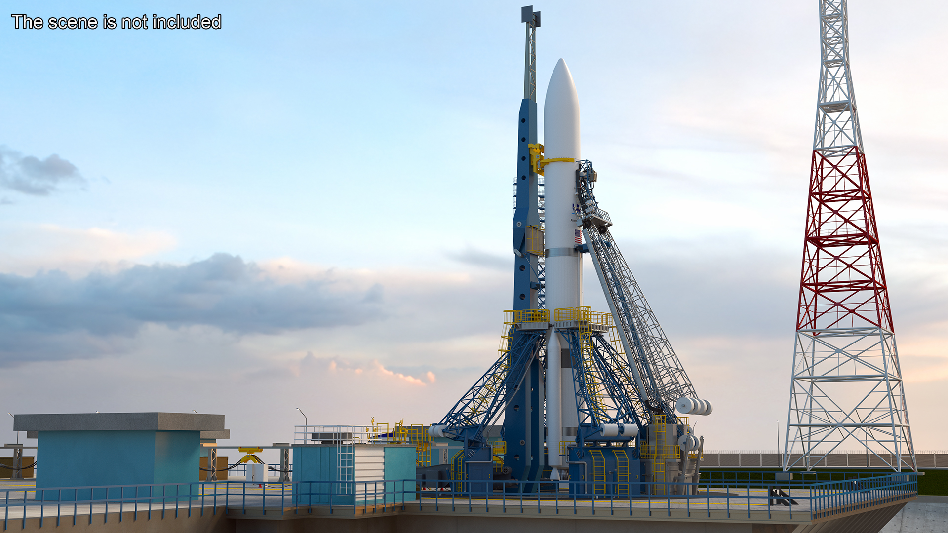 3D model Vulcan Centaur Rocket with Two Solid Boosters