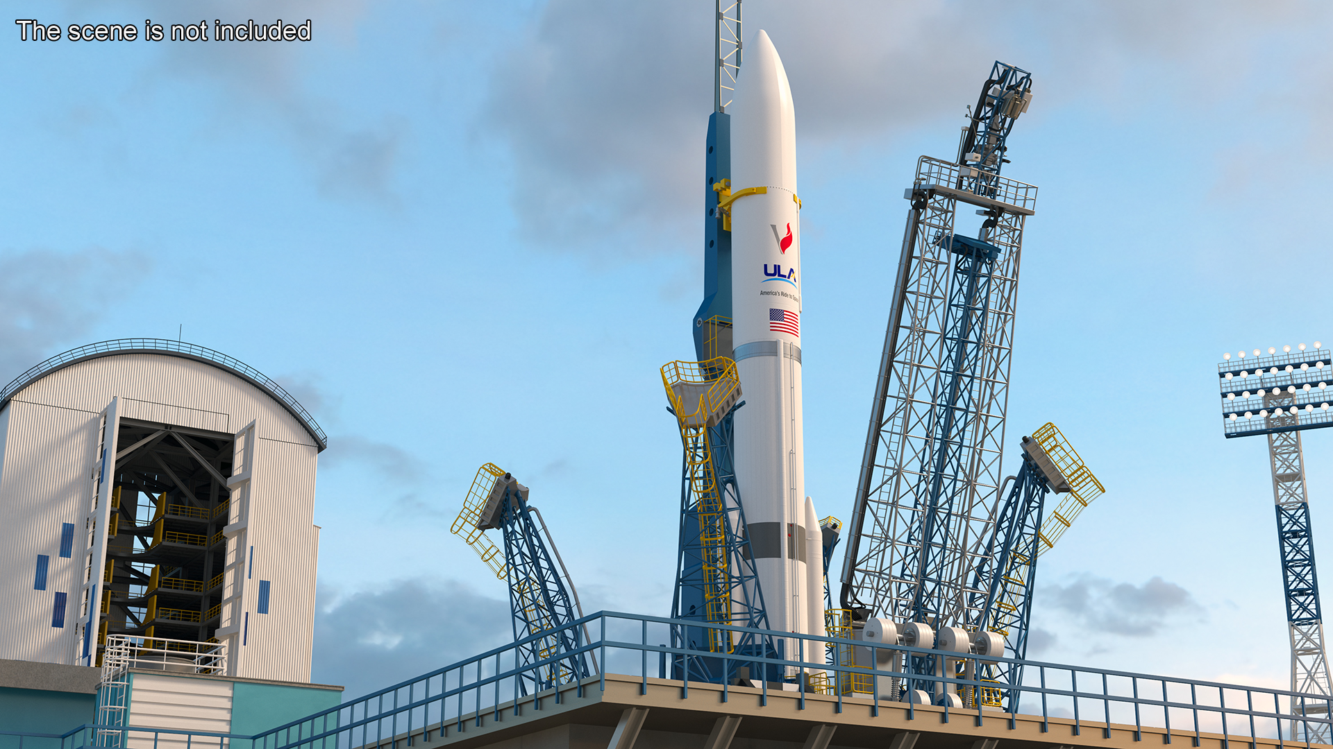 3D model Vulcan Centaur Rocket with Two Solid Boosters