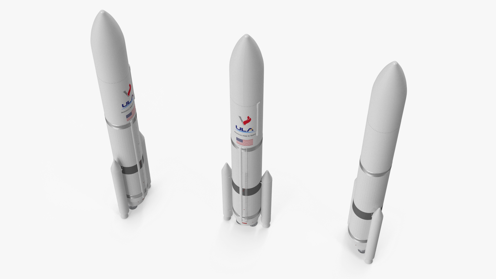 3D model Vulcan Centaur Rocket with Two Solid Boosters