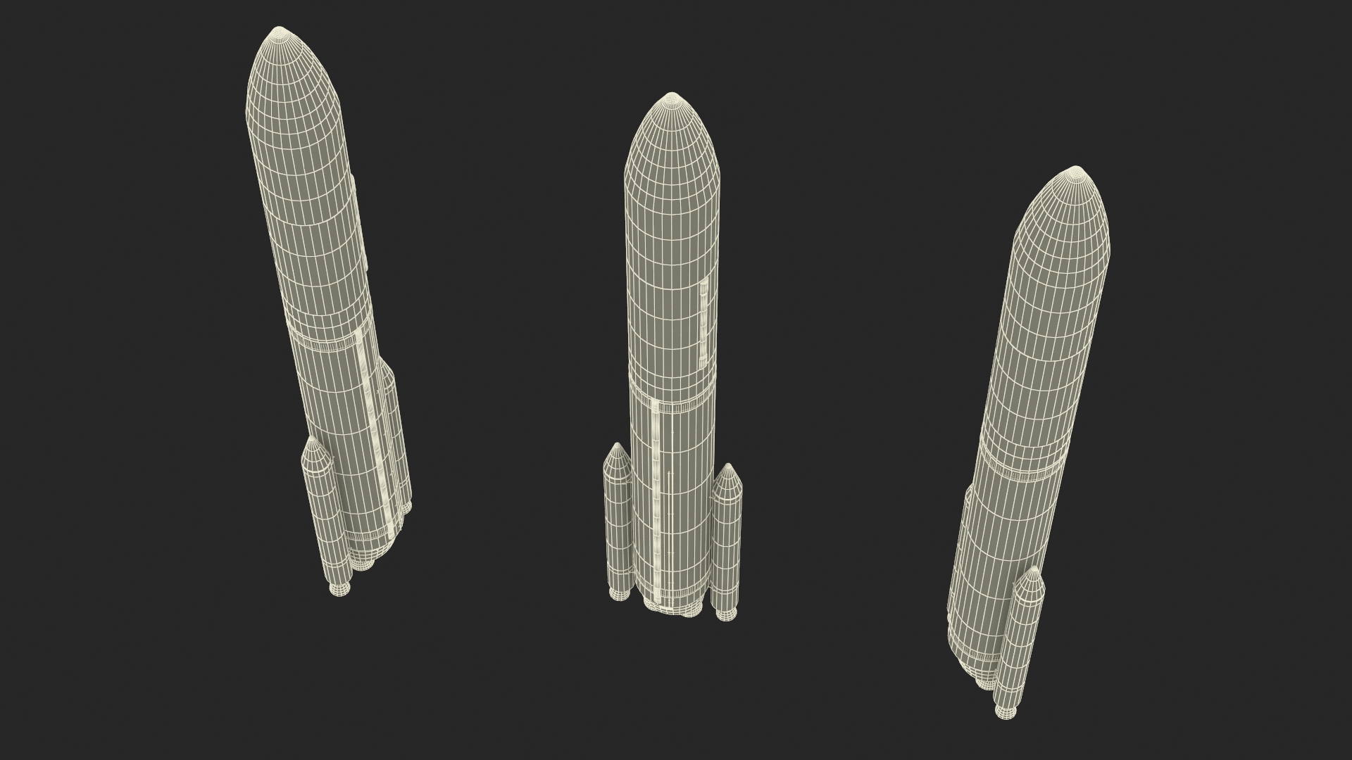 3D model Vulcan Centaur Rocket with Two Solid Boosters