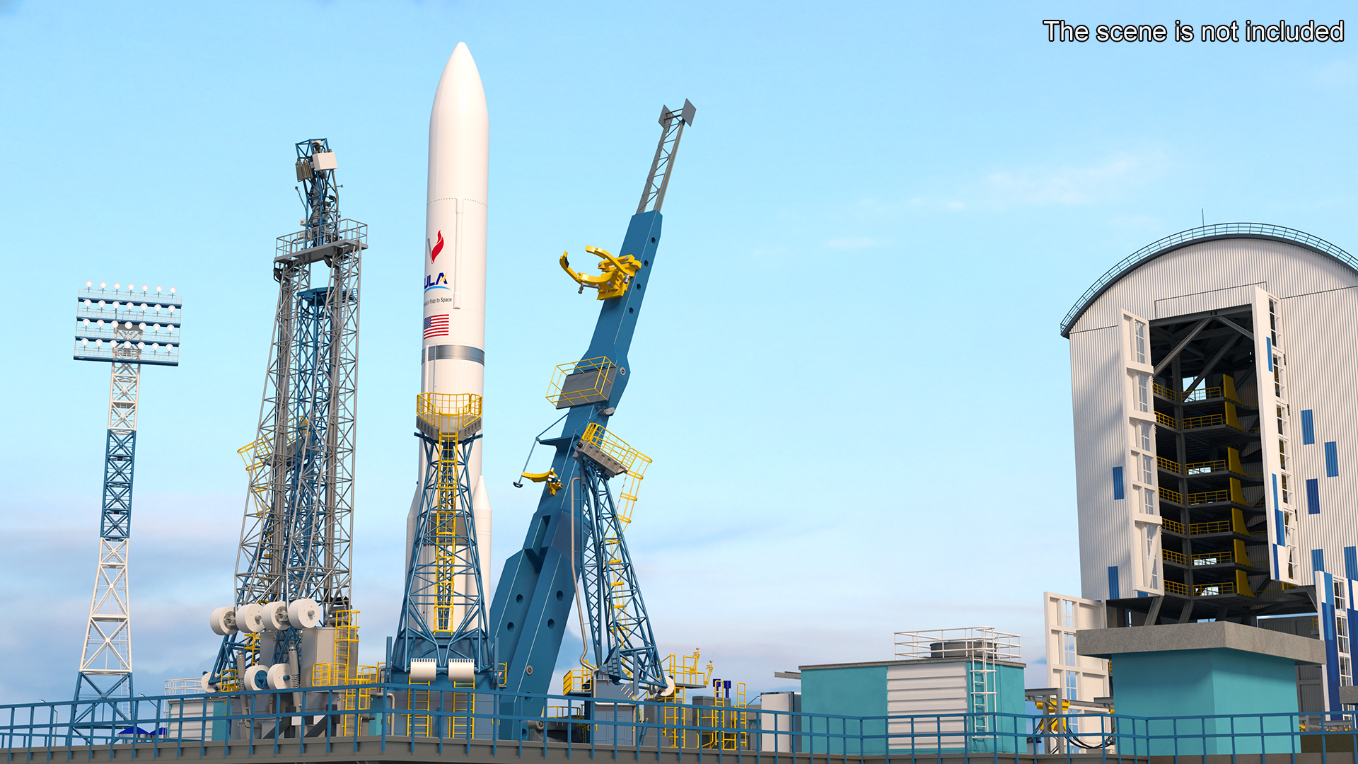 3D model Vulcan Centaur Rocket with Two Solid Boosters