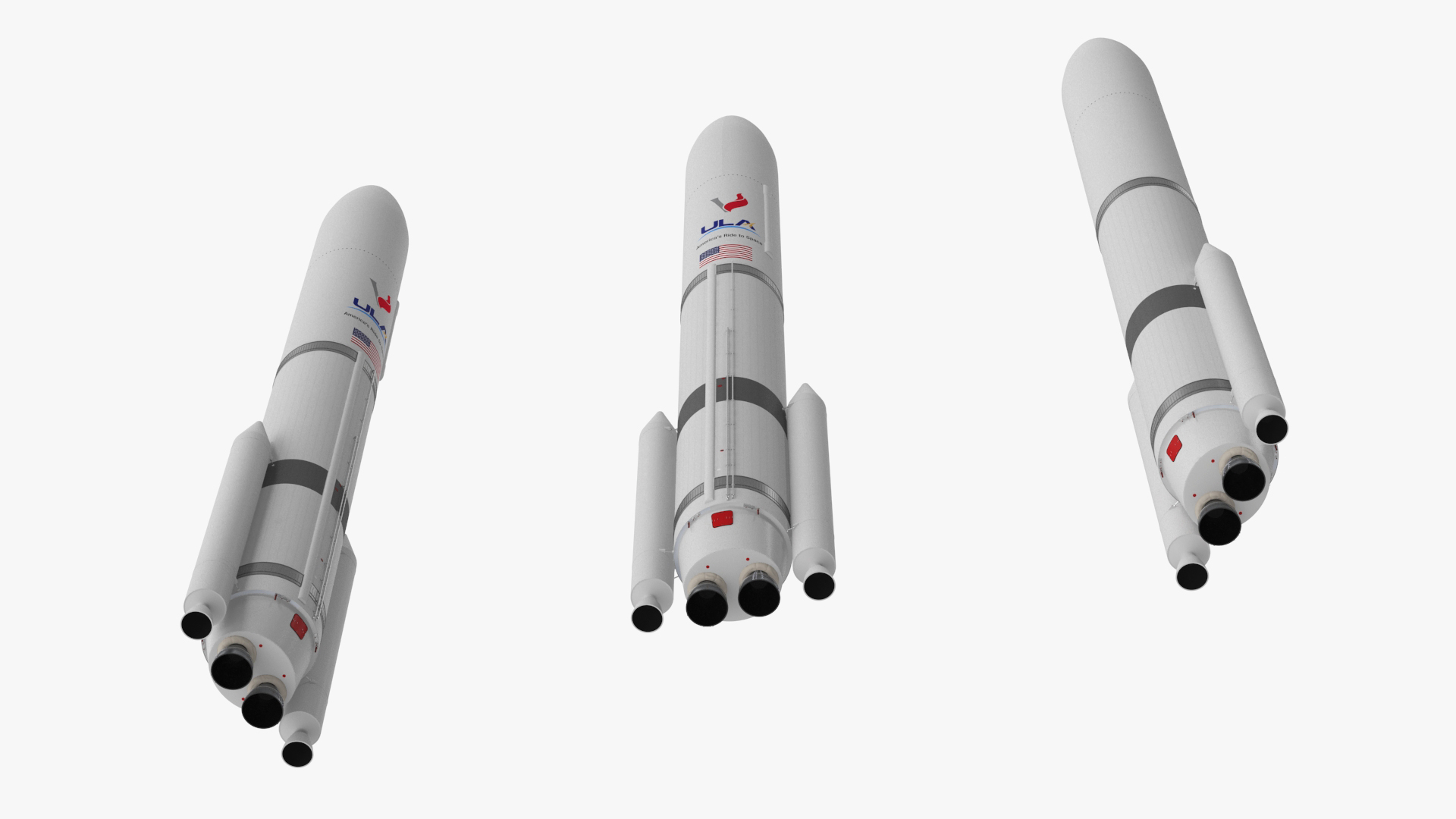 3D model Vulcan Centaur Rocket with Two Solid Boosters