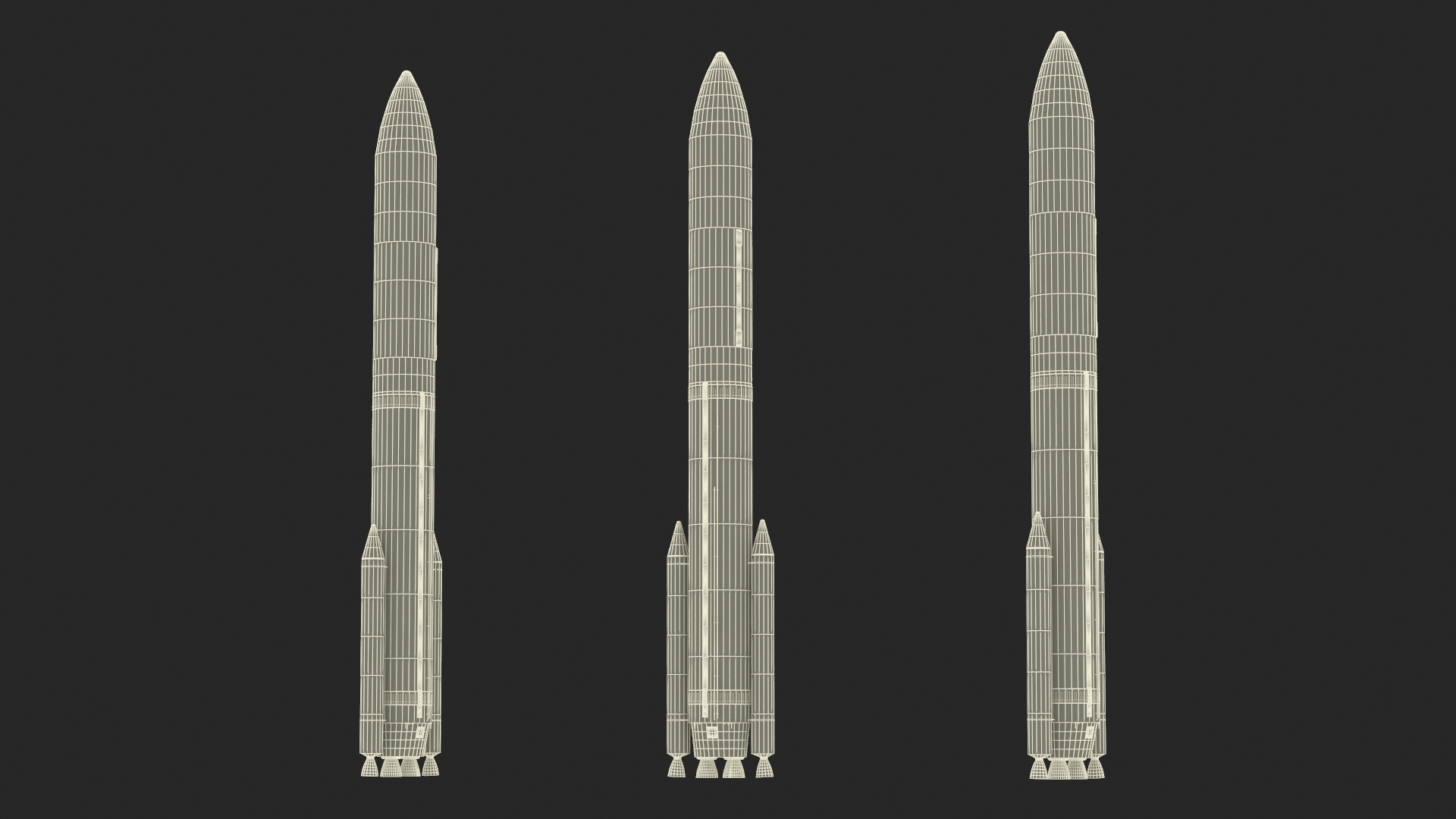 3D model Vulcan Centaur Rocket with Two Solid Boosters