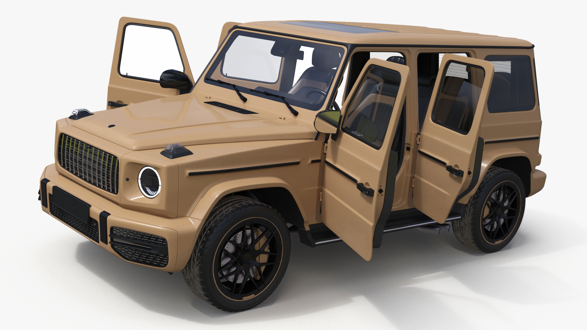 Luxury SUV Generic Beige 3D model