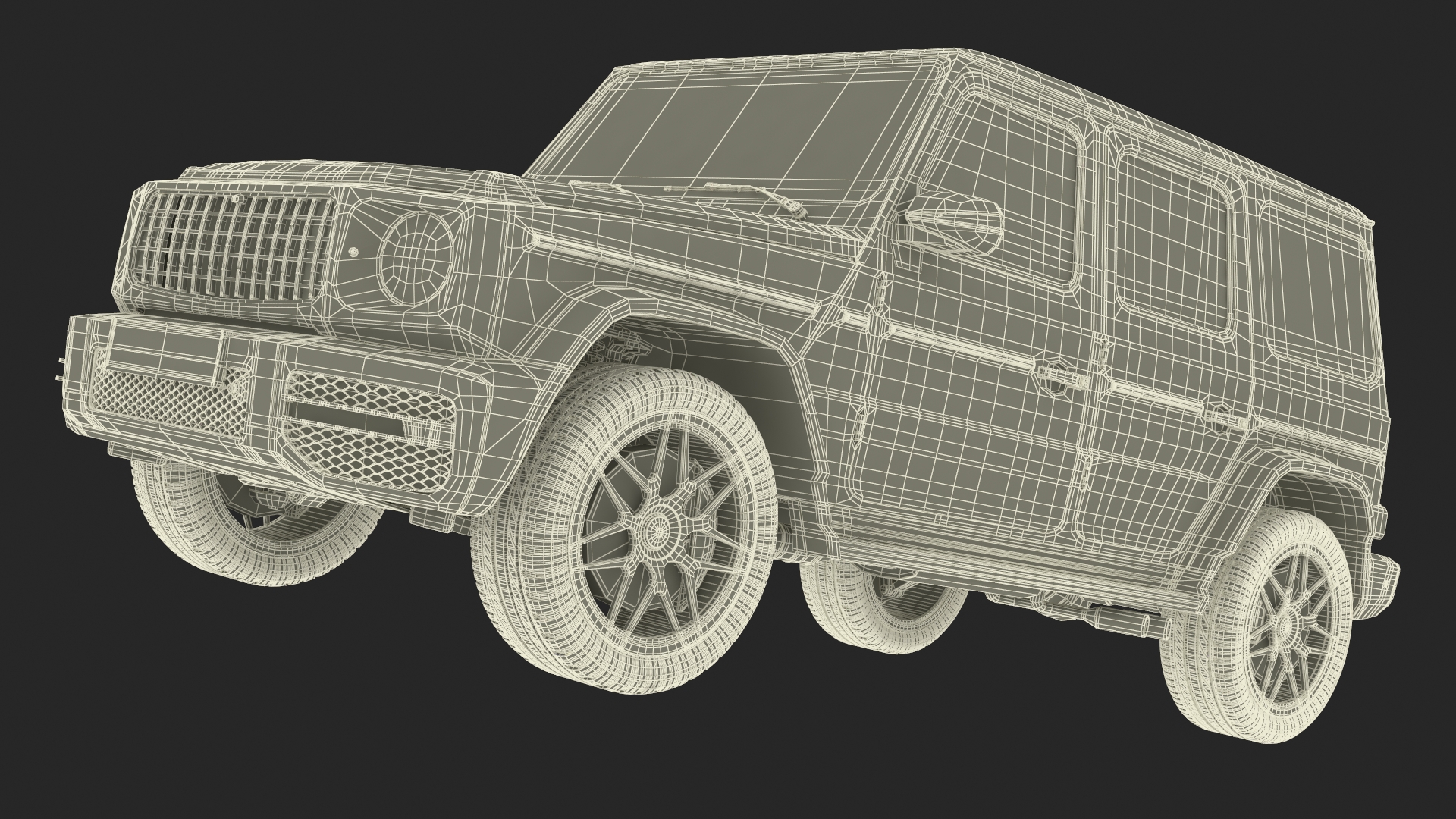 Luxury SUV Generic Beige 3D model