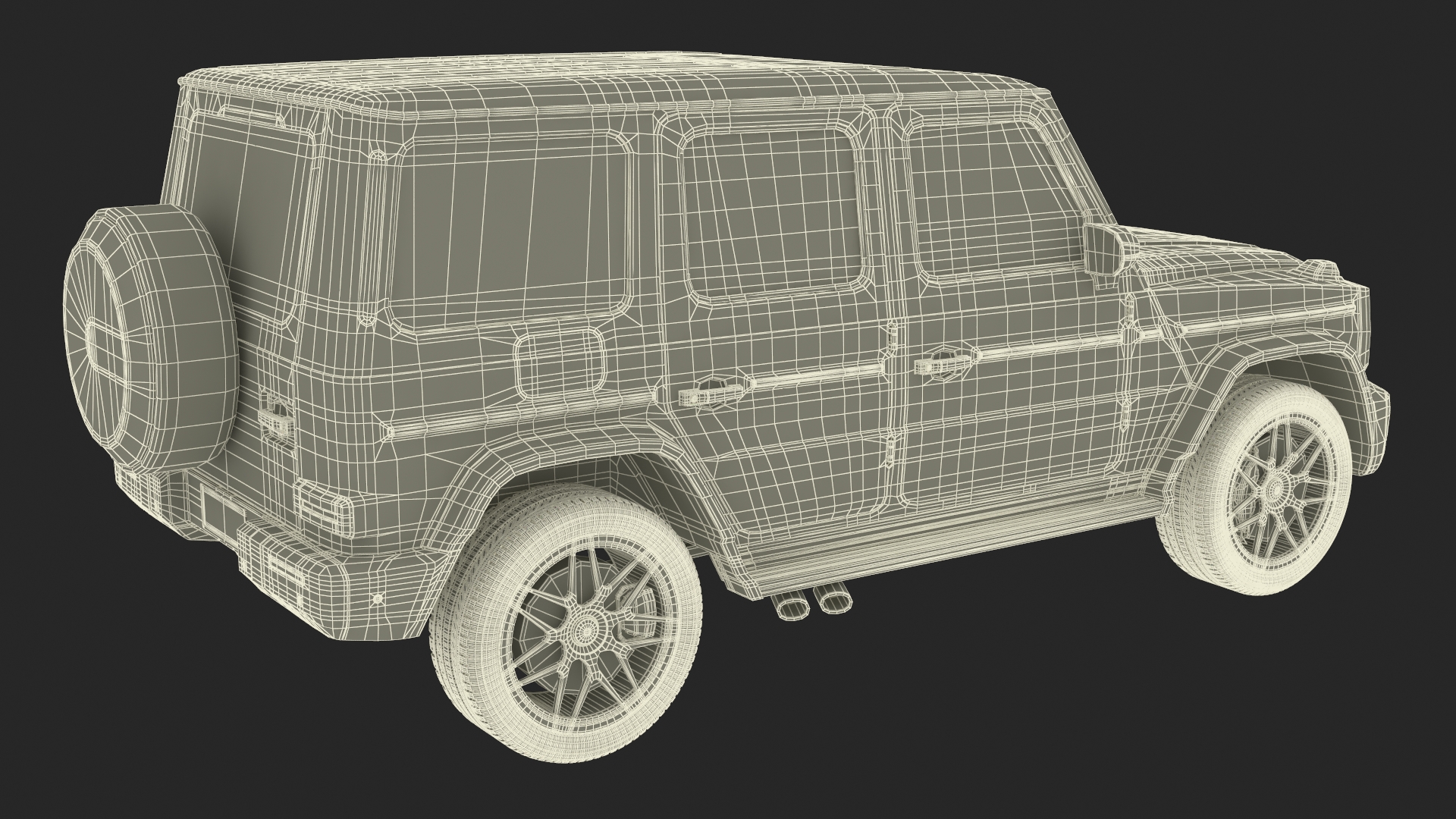 Luxury SUV Generic Beige 3D model