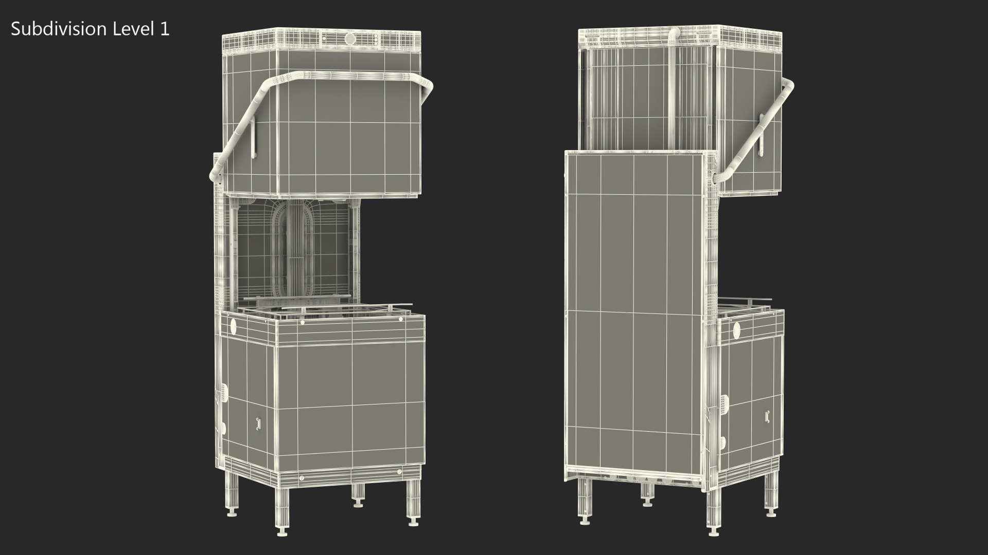 3D Commercial Dishwasher Hood Type