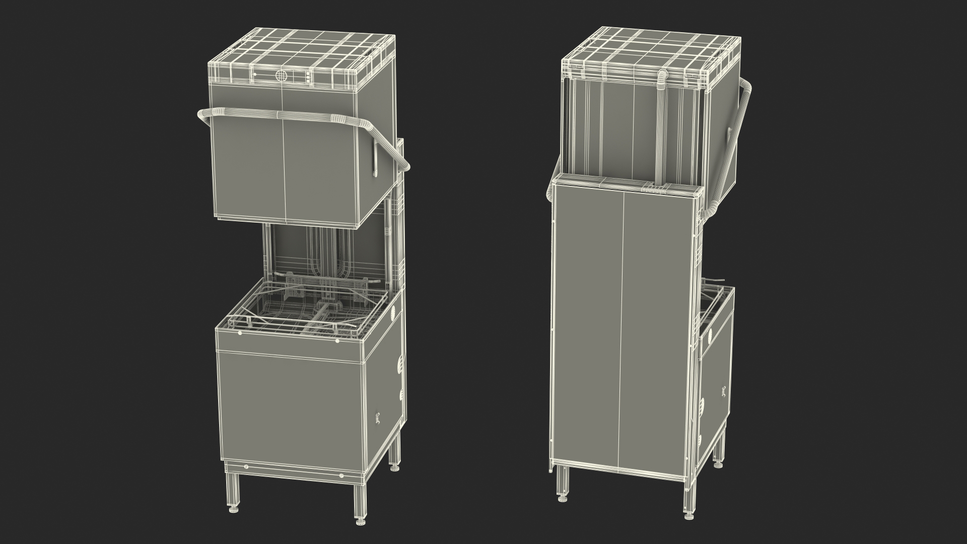 3D Commercial Dishwasher Hood Type