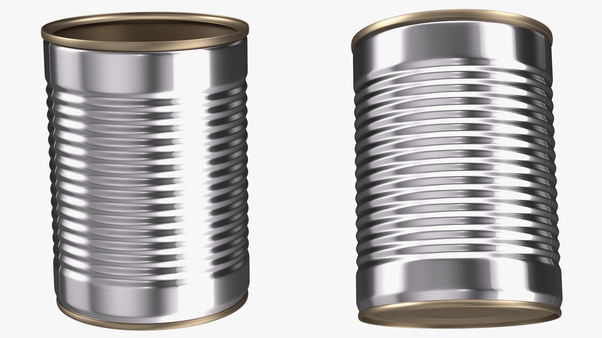 3D Empty Tin Can model