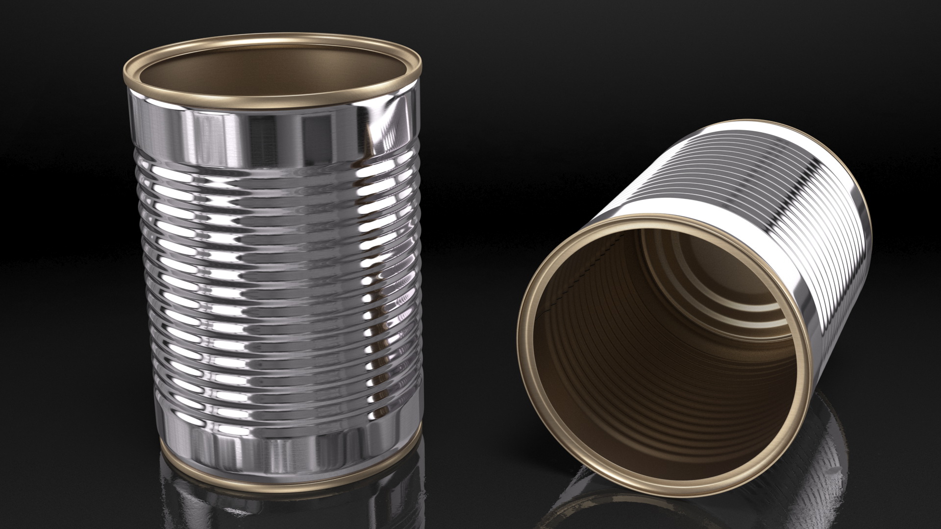 3D Empty Tin Can model