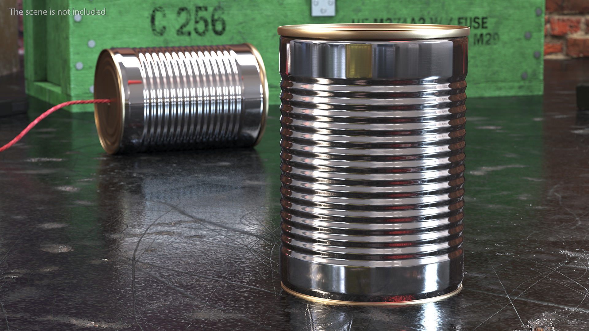 3D Empty Tin Can model