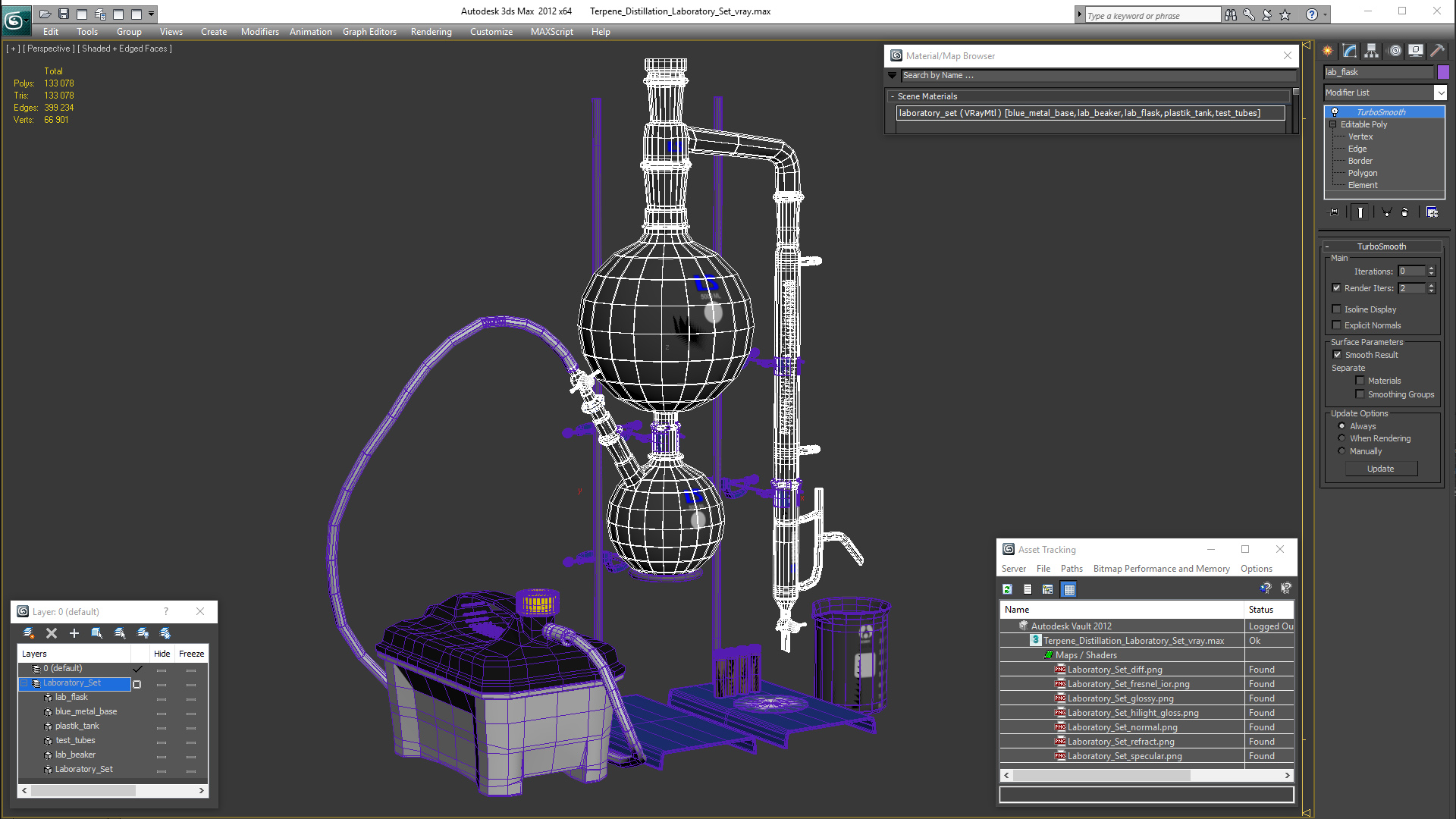 3D model Terpene Distillation Laboratory Set