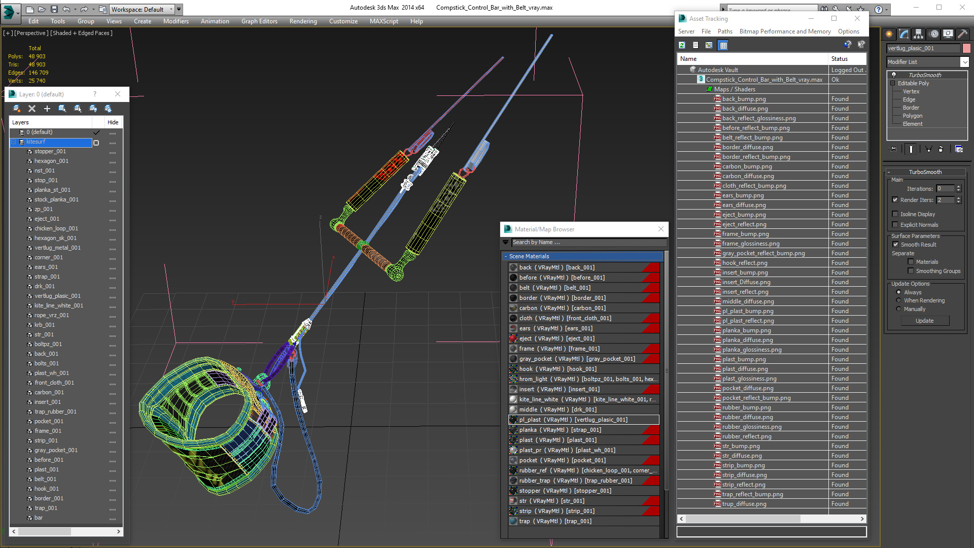 3D Compstick Control Bar with Belt