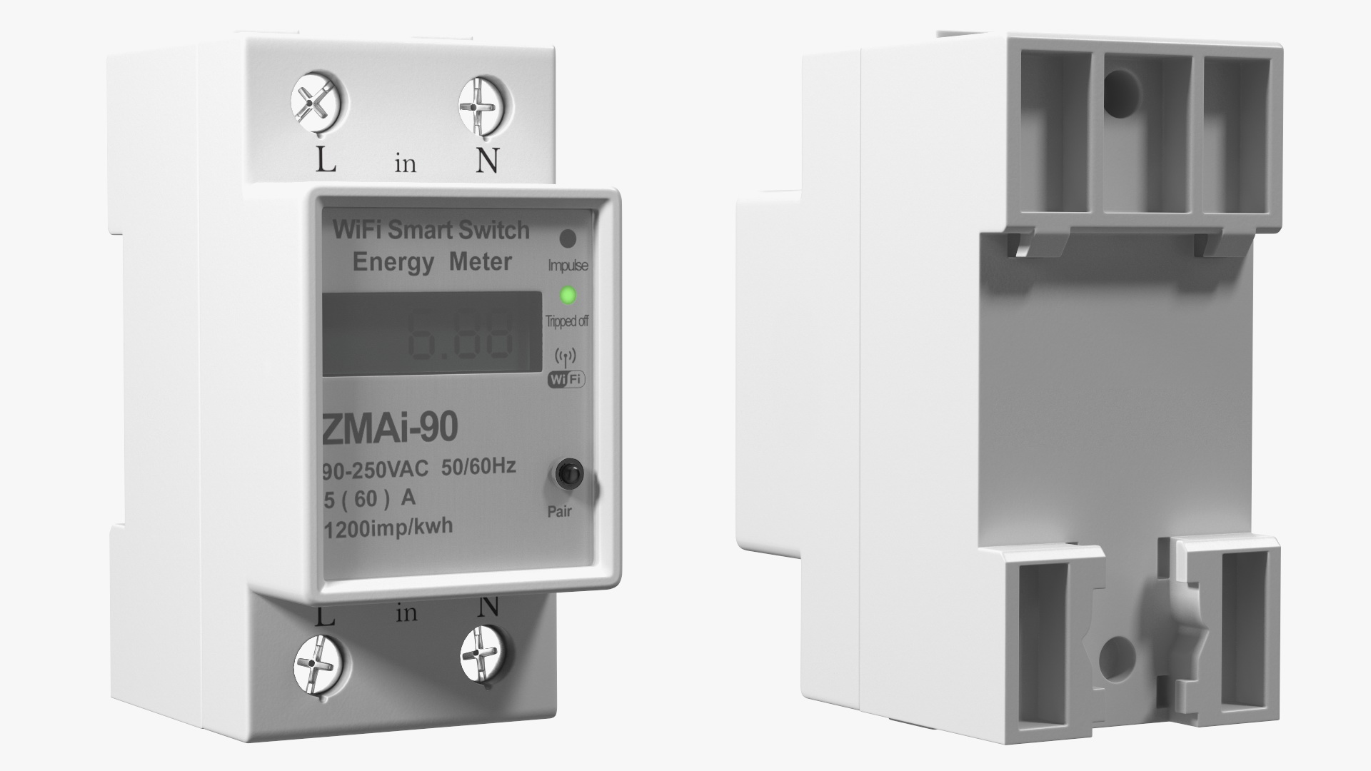 3D model Wifi Smart Energy Monitor Turned On