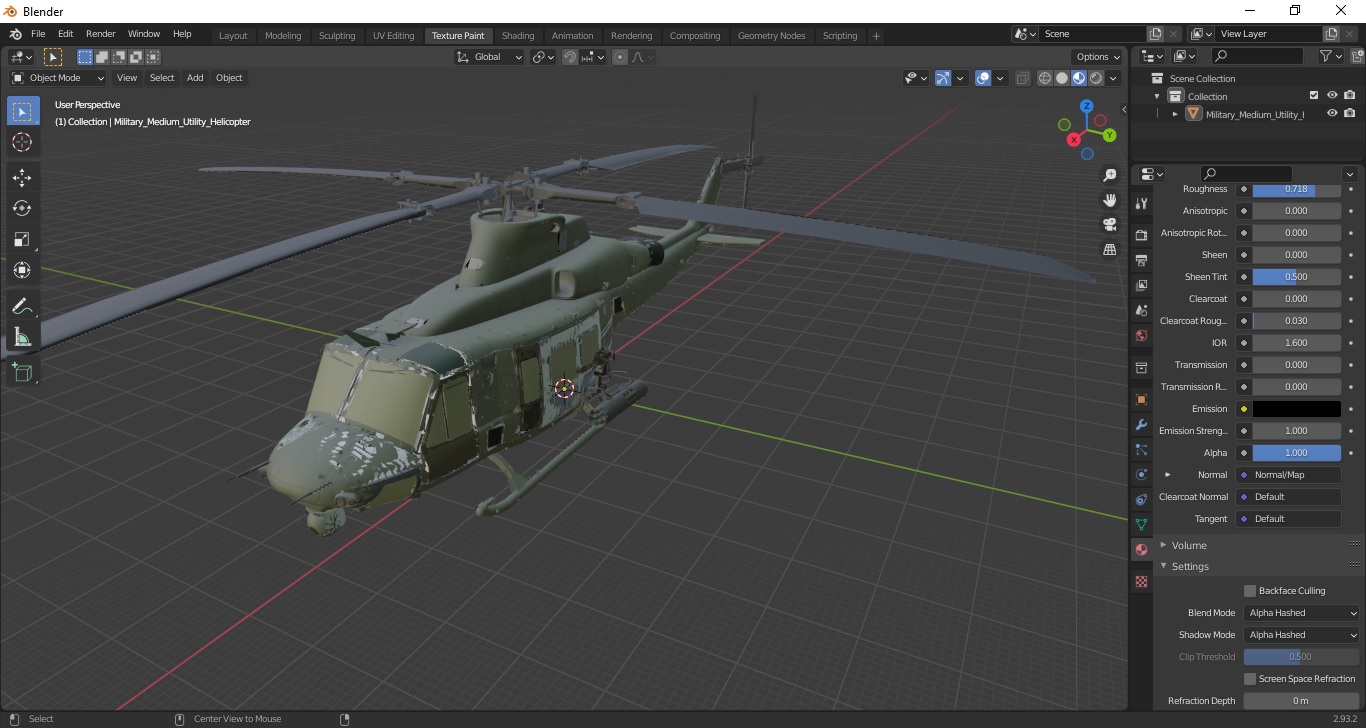 Military Medium Utility Helicopter 3D model