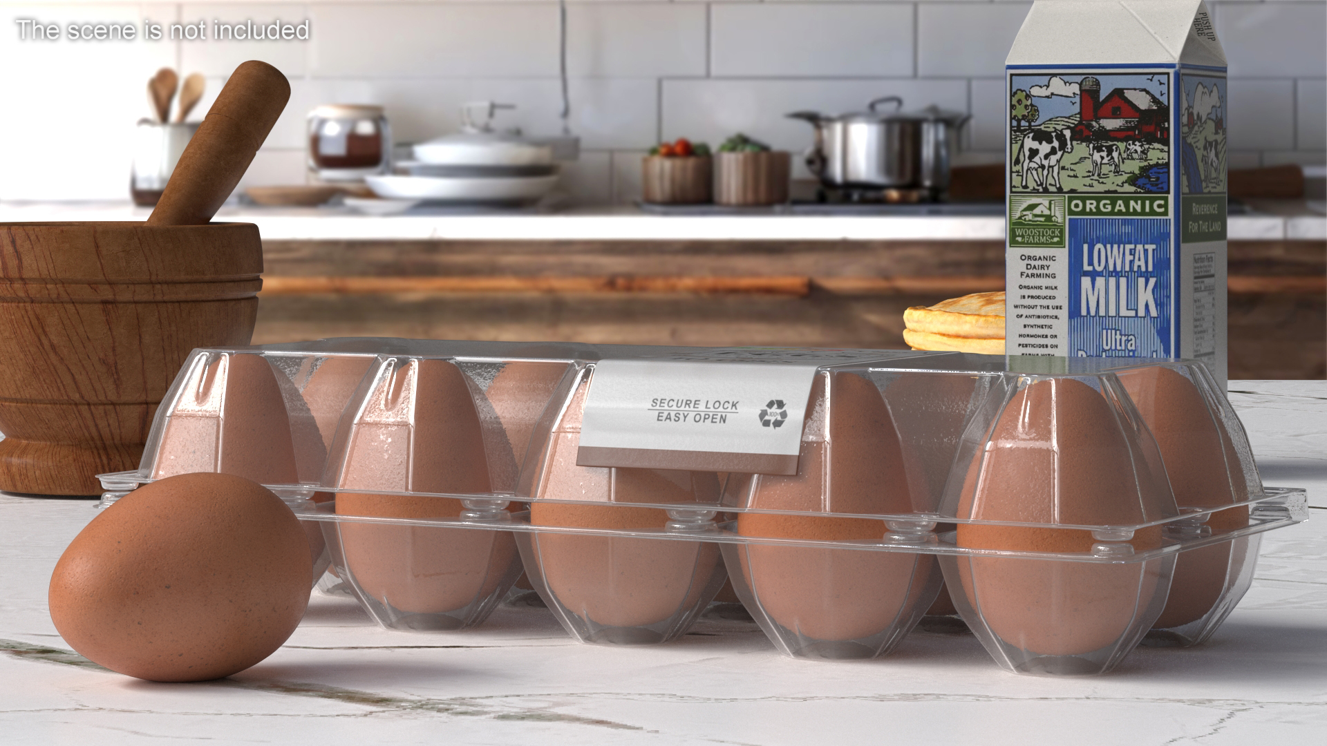 3D model Egg Plastic Packaging with Ten Eggs