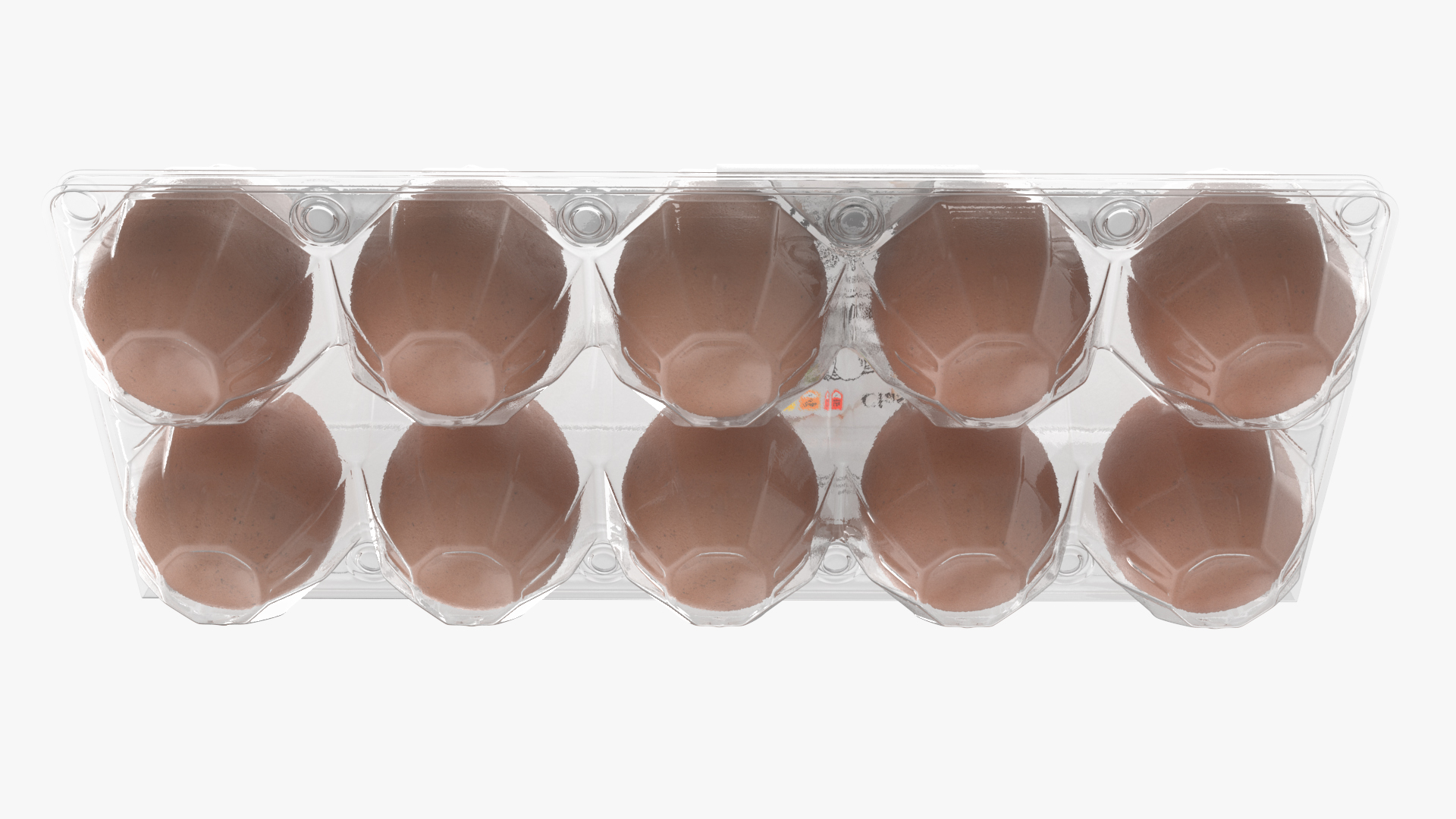 3D model Egg Plastic Packaging with Ten Eggs