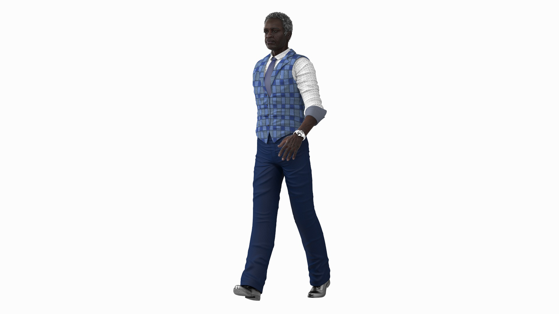 3D Afro American Man Everyday Style Rigged for Cinema 4D model