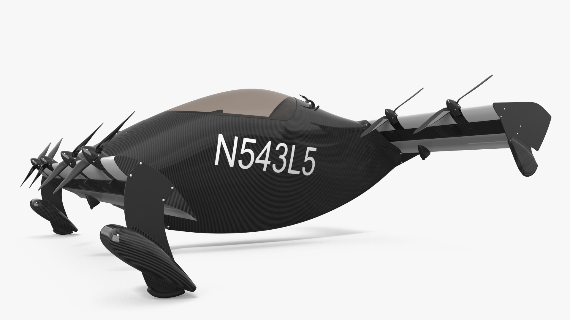 Helix Pivotal eVTOL Aircraft Black 3D model