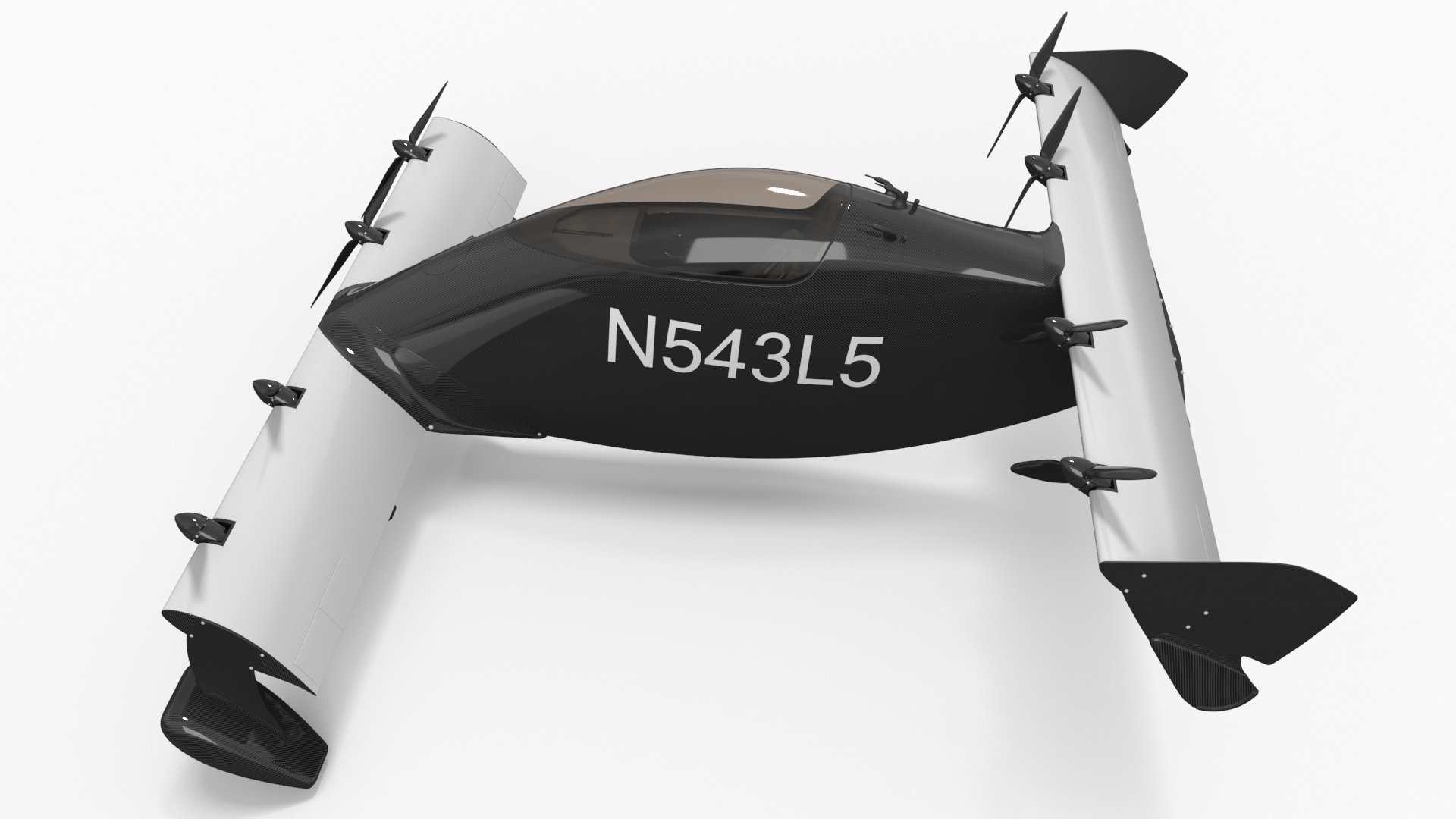 Helix Pivotal eVTOL Aircraft Black 3D model