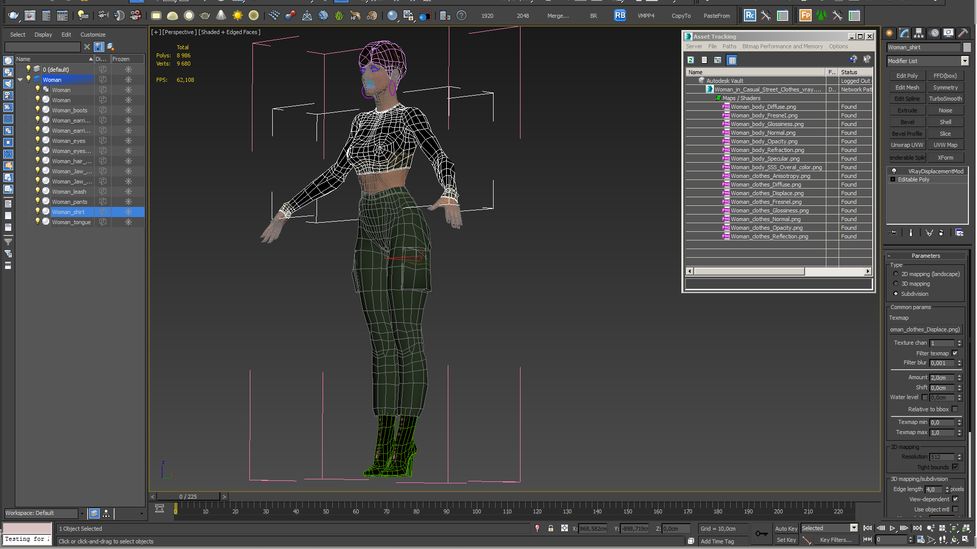 3D model Woman in Casual Street Clothes