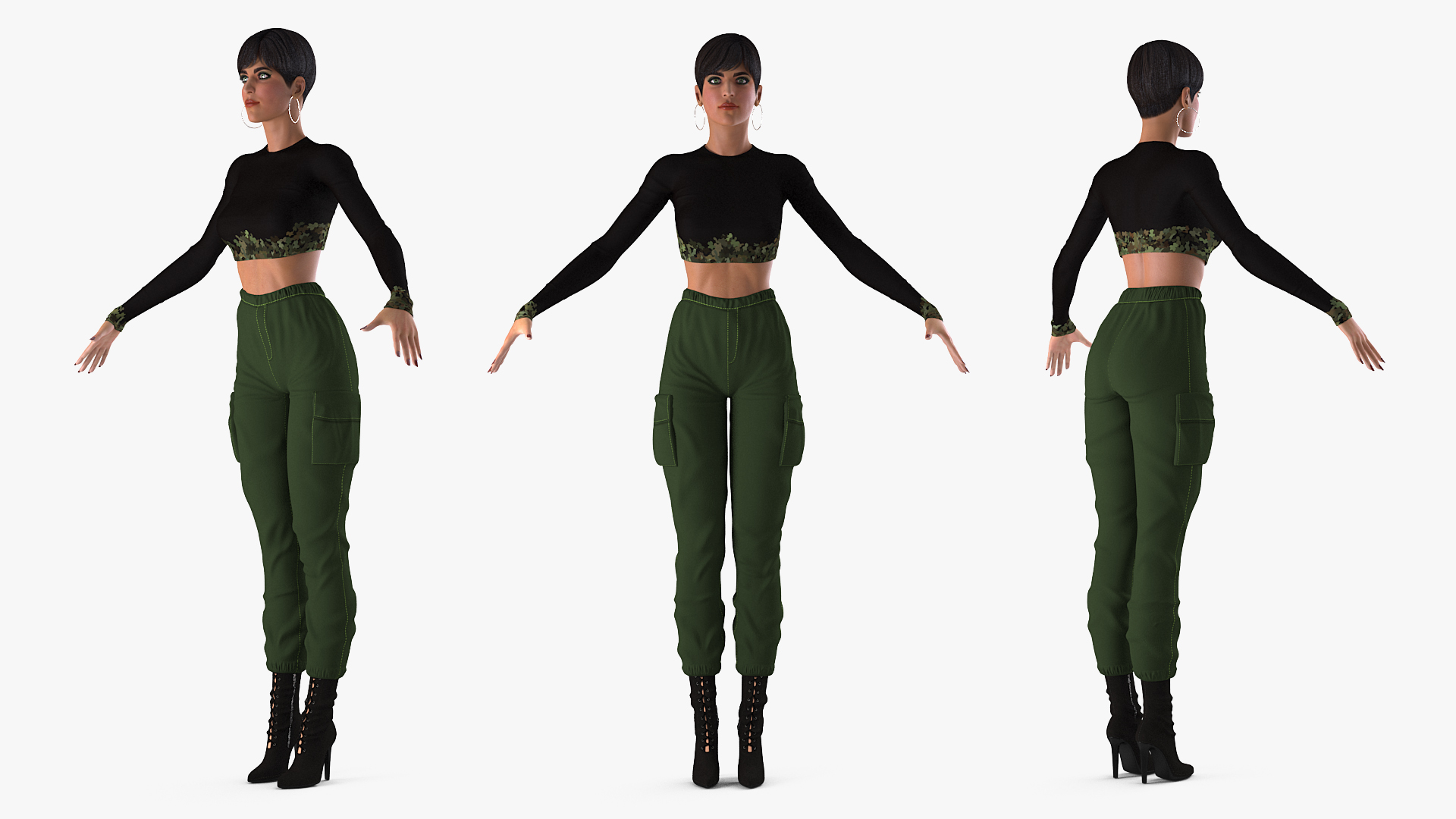 3D model Woman in Casual Street Clothes