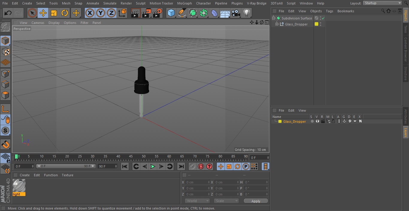 3D Glass Dropper model