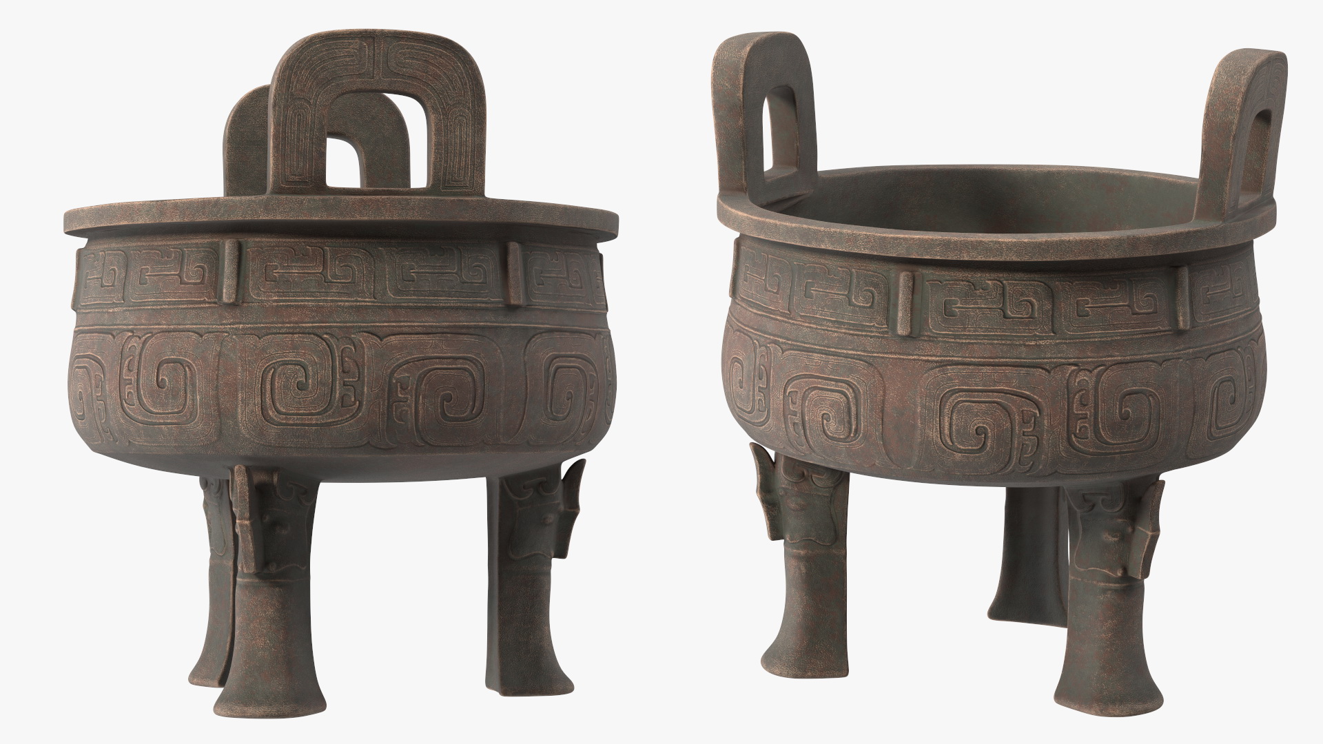 Antique Chinese Cauldron for 3D Print 3D