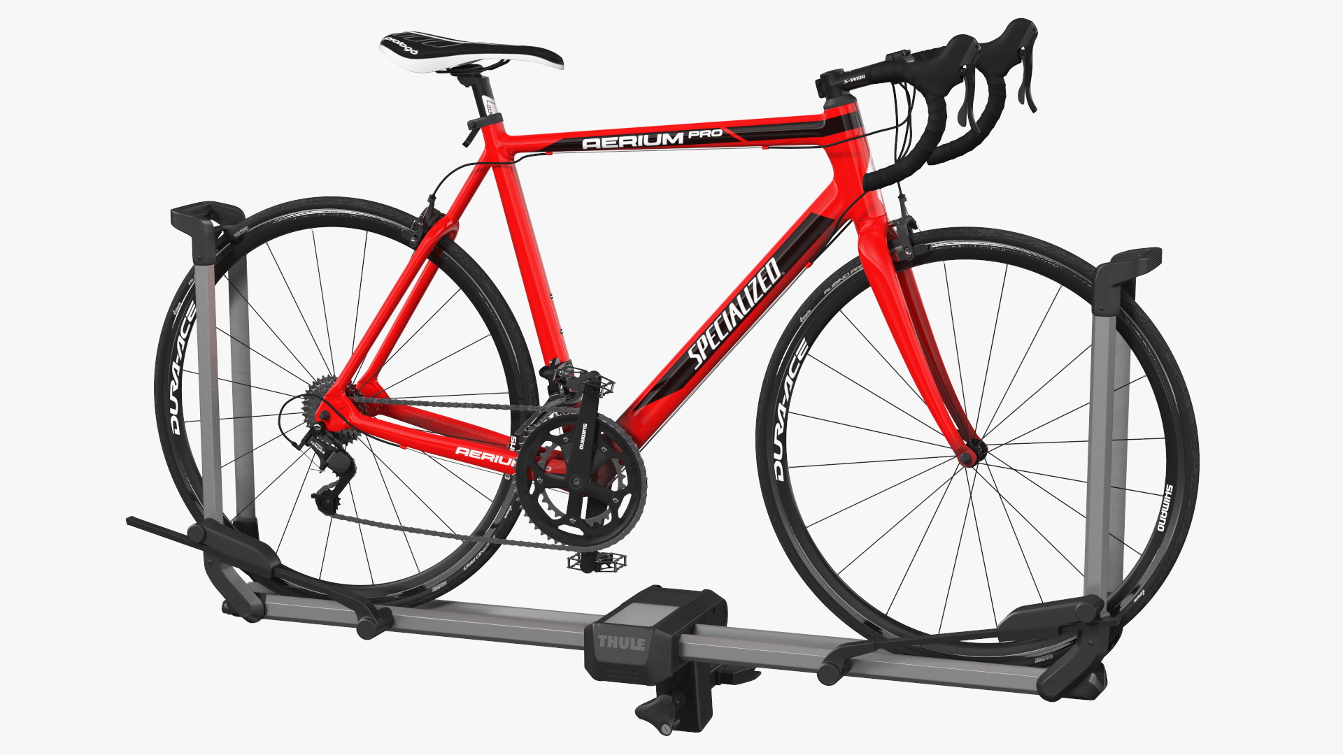 3D model Thule Helium Aluminum Platform with Road Bike